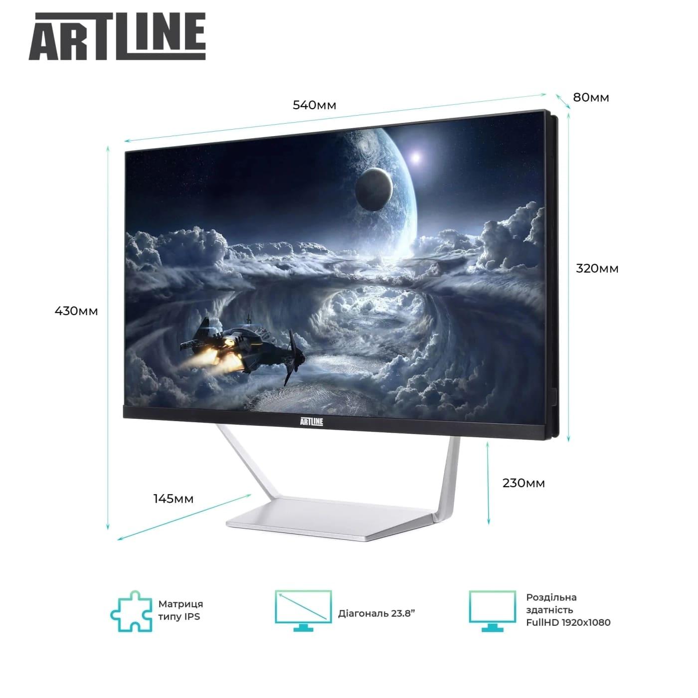 Моноблок Artline 23.8 Business M63 FHD IPS/Intel Core i3-14100/16GB/1TB/Intel Graphics/DOS (M63v25)