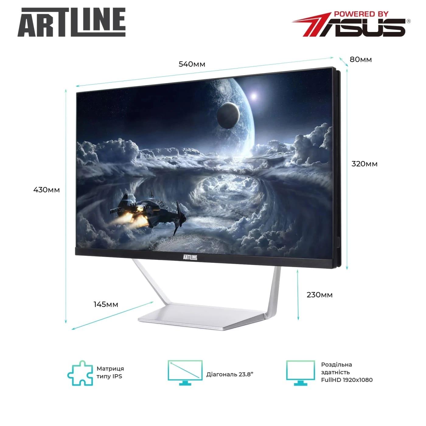 Моноблок Artline 23.8 Business M65 FHD IPS/Intel Core i5-14400/16GB/1TB/Intel Graphics/DOS (M65v25)