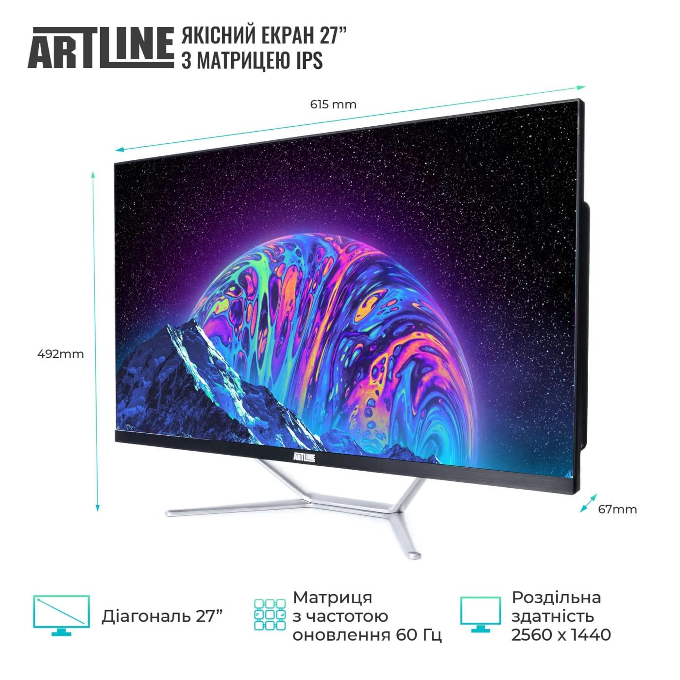 Моноблок Artline 27 Gaming G79 2K IPS 60Hz/Intel Core i5-14400F/32GB/1TB/RTX 5060 8GB/W11H (G79v82Win)