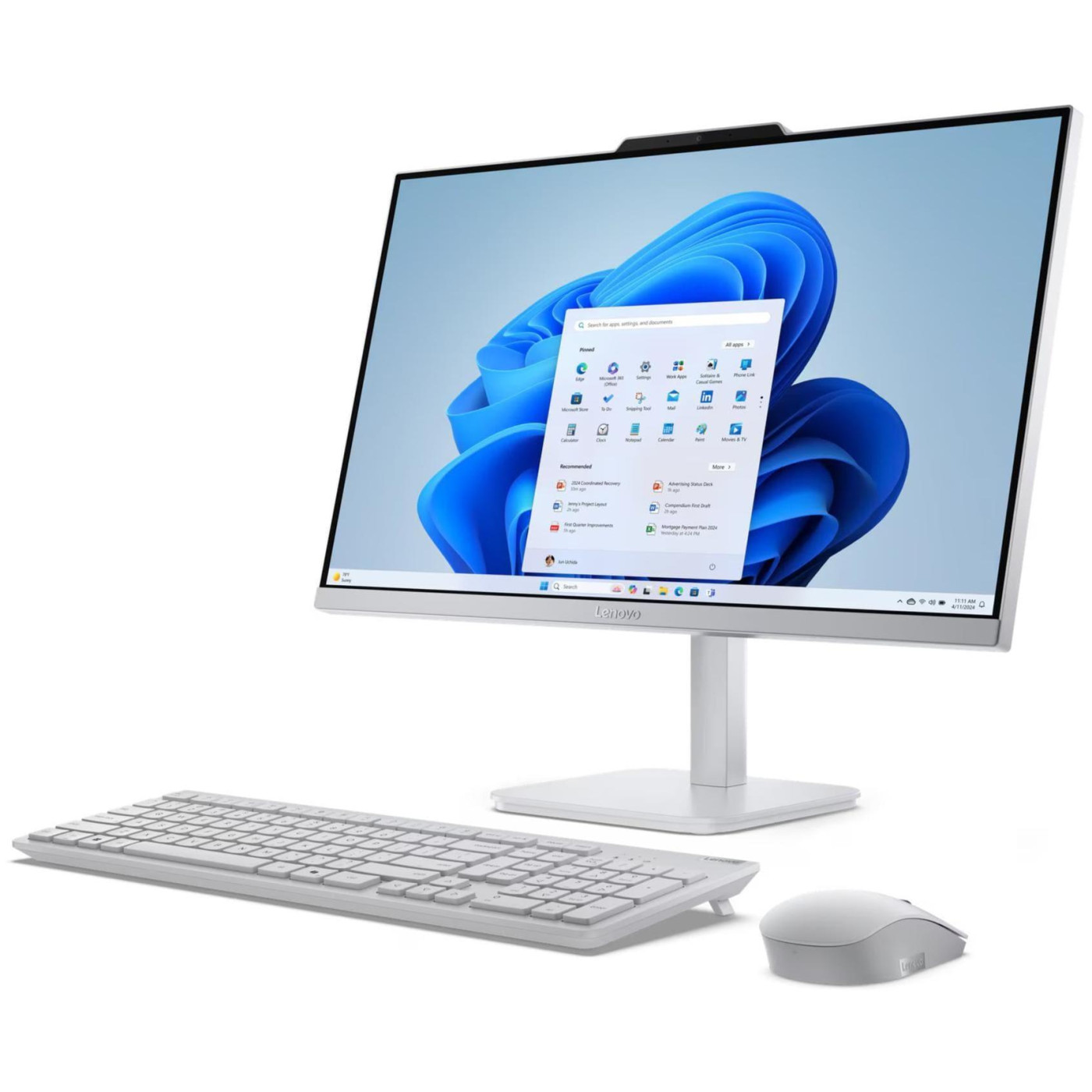 Моноблок Lenovo 23.8 A100 FHD IPS/Intel N100/16GB/512SSD/Intel Graphics/DOS/Cloud Grey (F0JN002UUO)