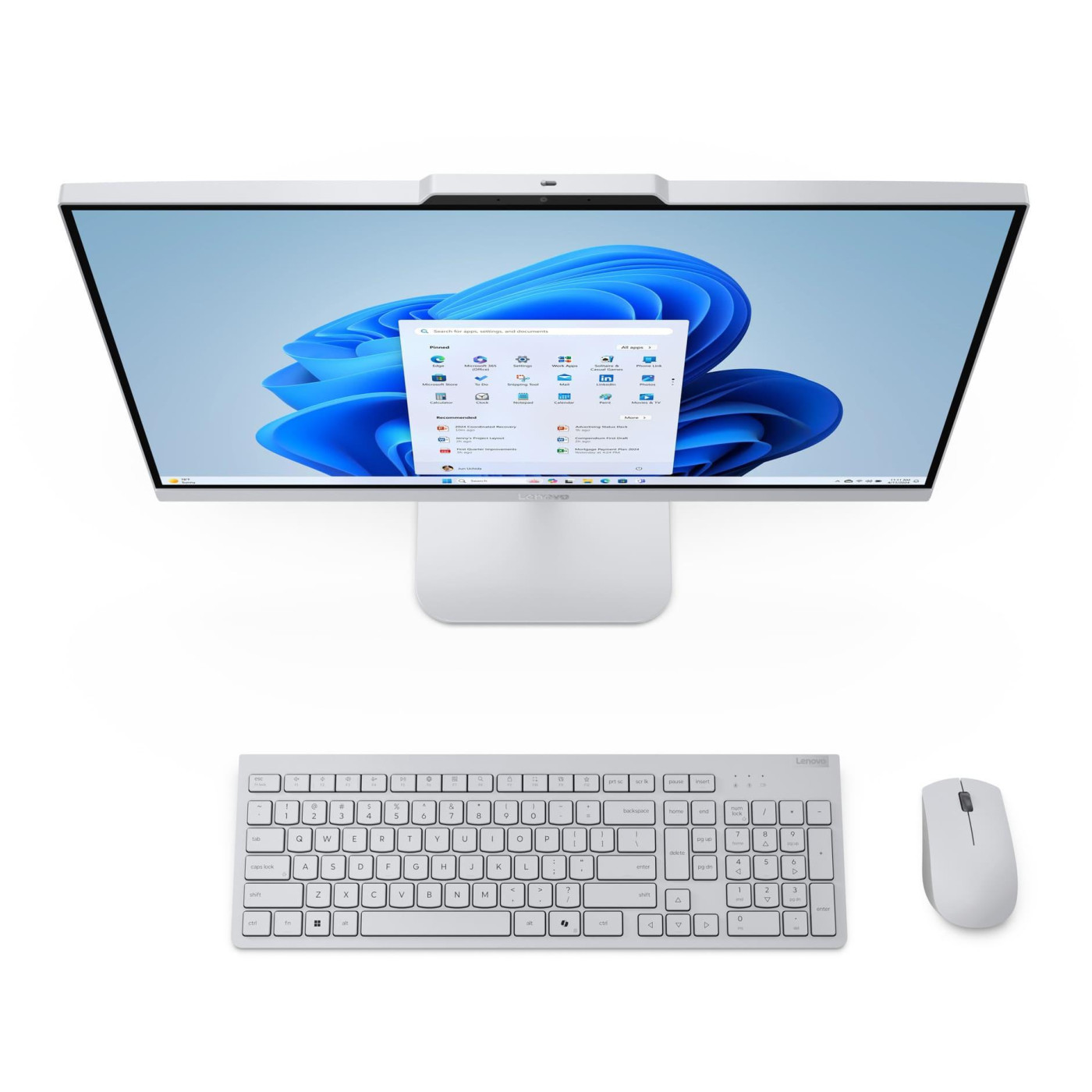 Моноблок Lenovo 23.8 A100 FHD IPS/Intel N100/8GB/512SSD/Intel Graphics/DOS/Cloud Grey (F0JN002TUO)