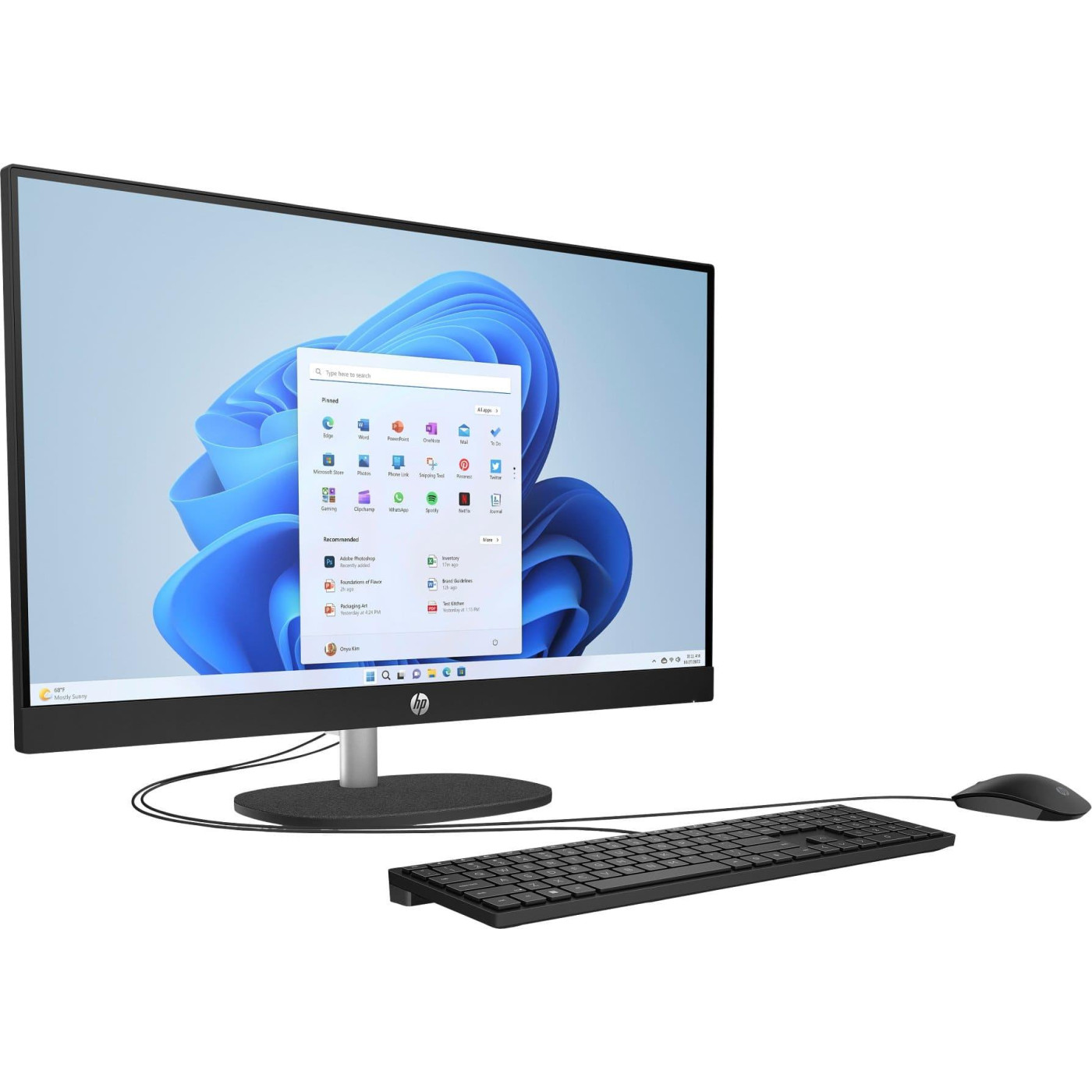 Моноблок HP 27 All-in-One 27-cr0036ua FHD IPS/Ryzen 5 7520U/16GB/1TB/UMA/DOS/Jet Black (D3SB4EA)