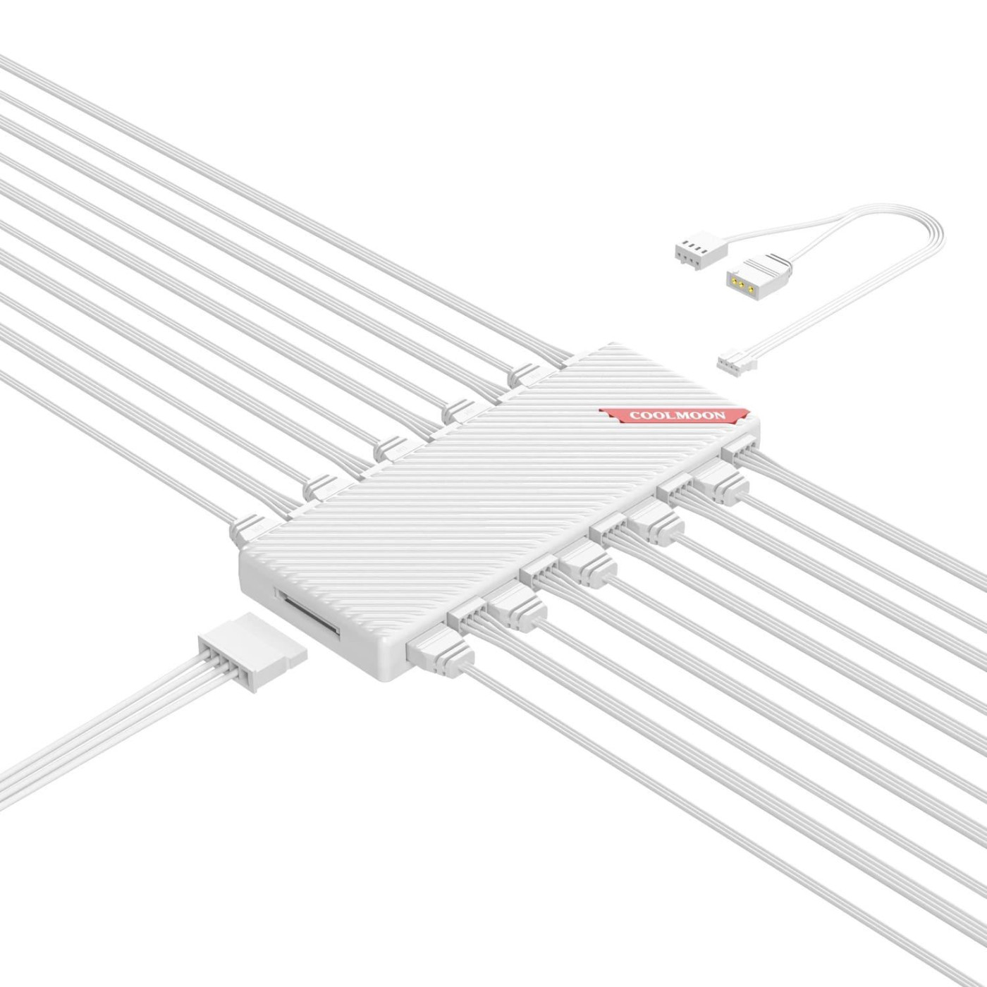 Розгалужувач живлення хаб Coolmoon ARGB/PWM AM10 White (AM10 WHITE)