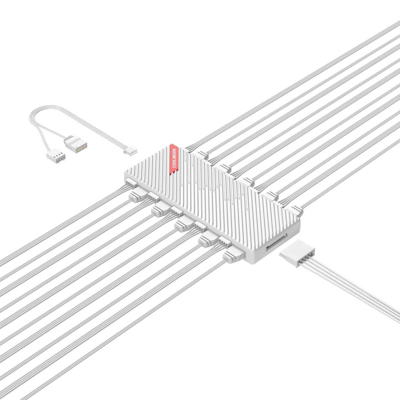 Розгалужувач живлення хаб Coolmoon ARGB/PWM AM10 White (AM10 WHITE)