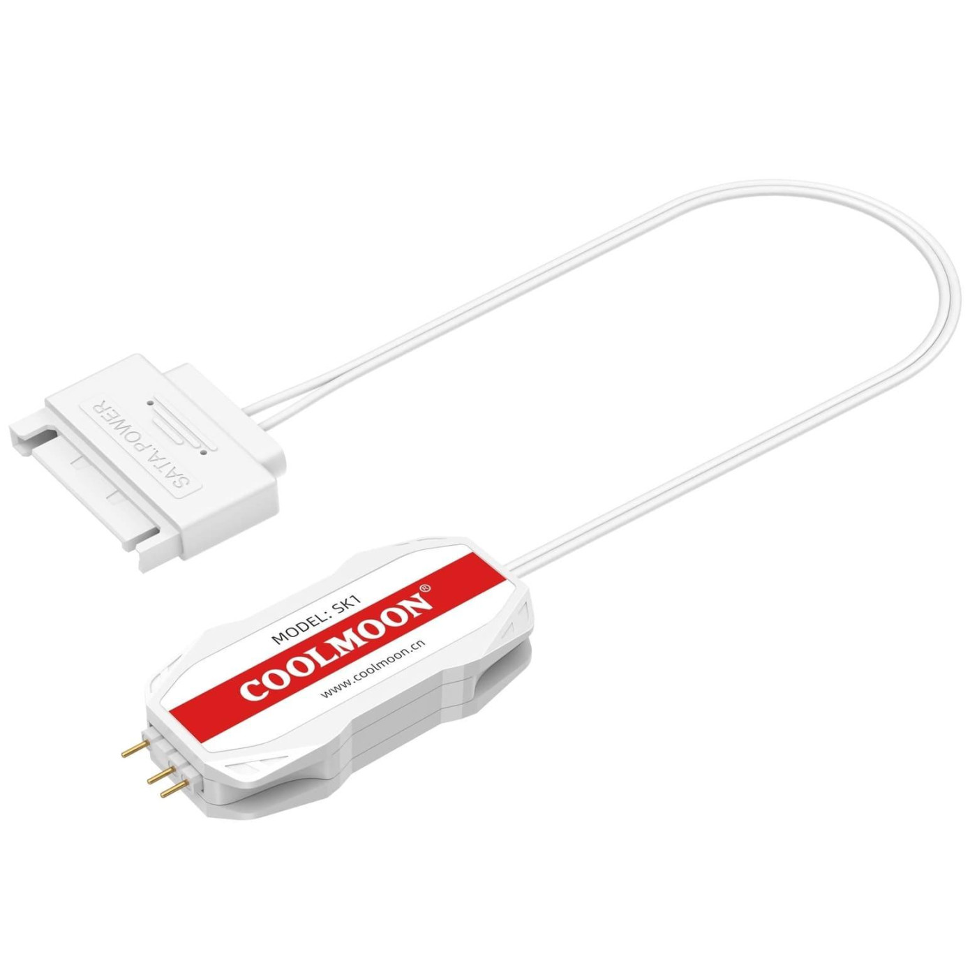 Контроллер Coolmoon SK1 WHITE ARGB 3PIN to SATA с пультом (SK1 WHITE)
