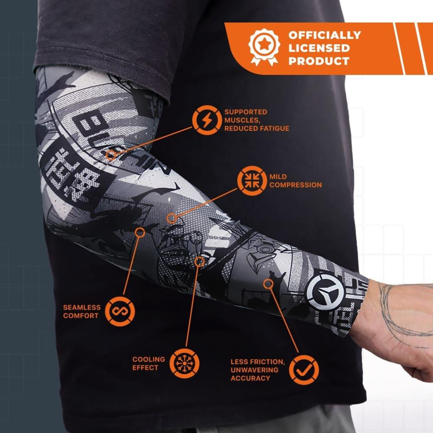 Геймерский рукав Overwatch 2 Genji Dragon Blade (Овервотч) Black L (FOWSLEEVEGENJI00L)