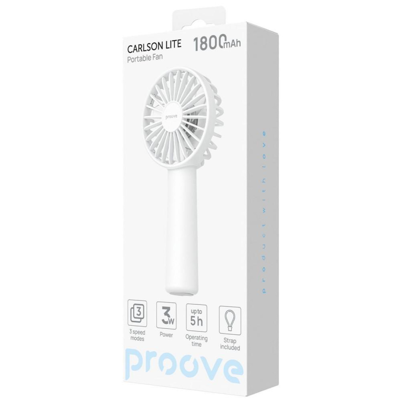 Портативний вентилятор Proove Carlson Lite White