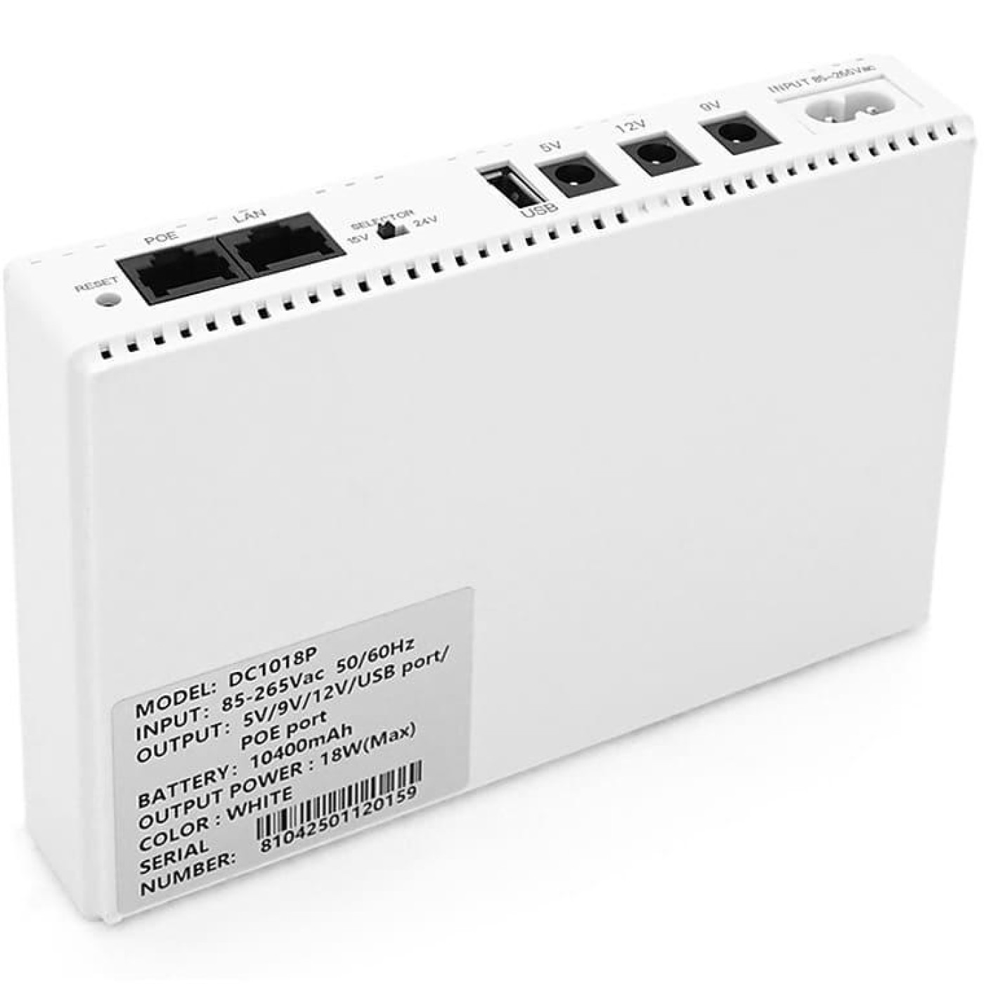 Источник бесперебойного питания для роутера Merlion 10 000 mAh (ML-DC1018P-W)