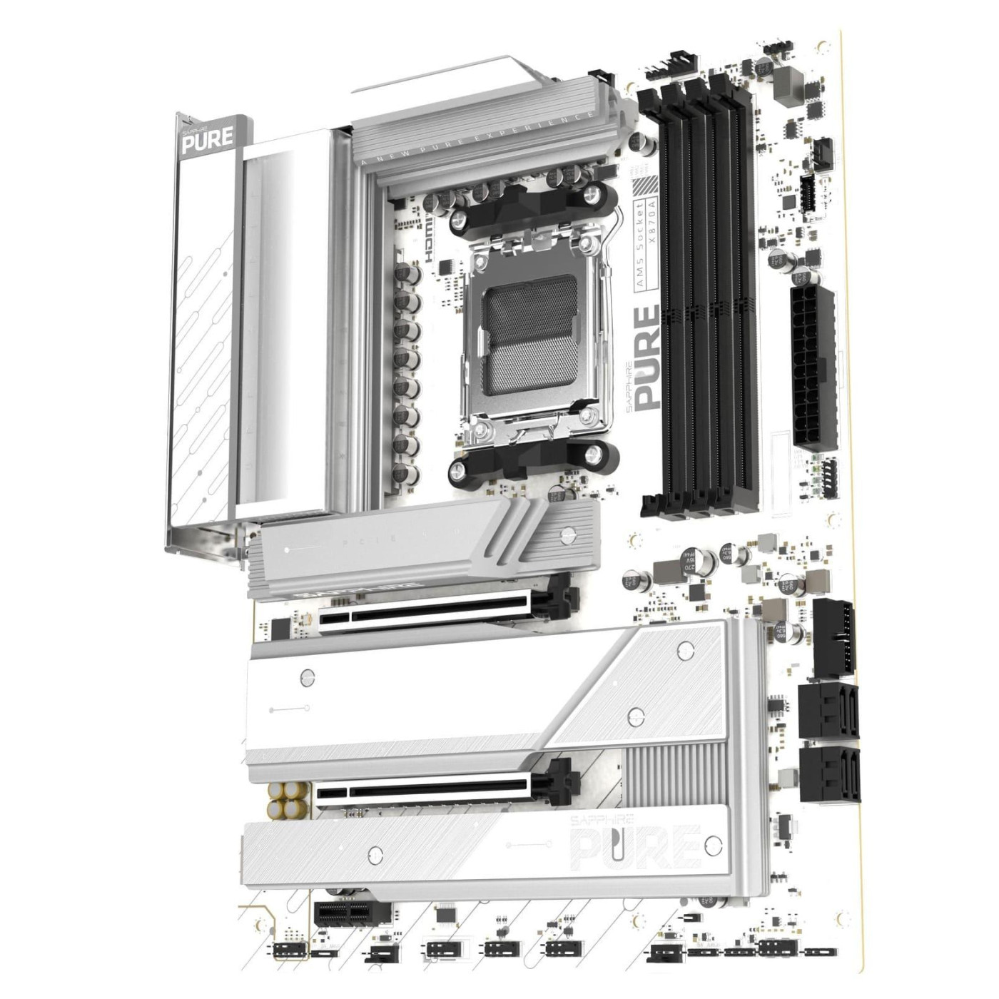Материнська плата Sapphire PURE X870A WIFI7 (52122-02-40G) (Socket AM5, AMD X870, ATX)