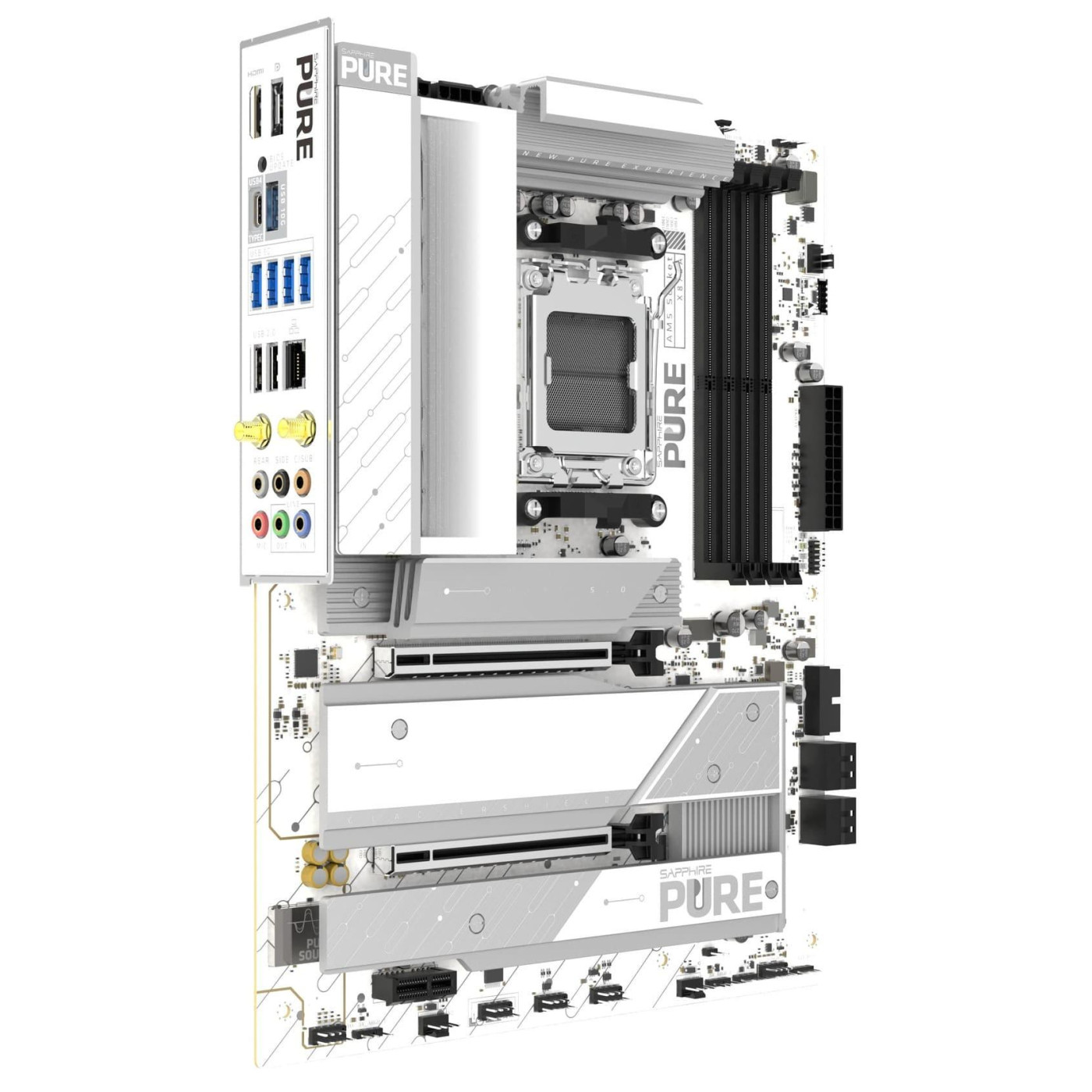 Материнська плата Sapphire PURE X870A WIFI7 (52122-02-40G) (Socket AM5, AMD X870, ATX)