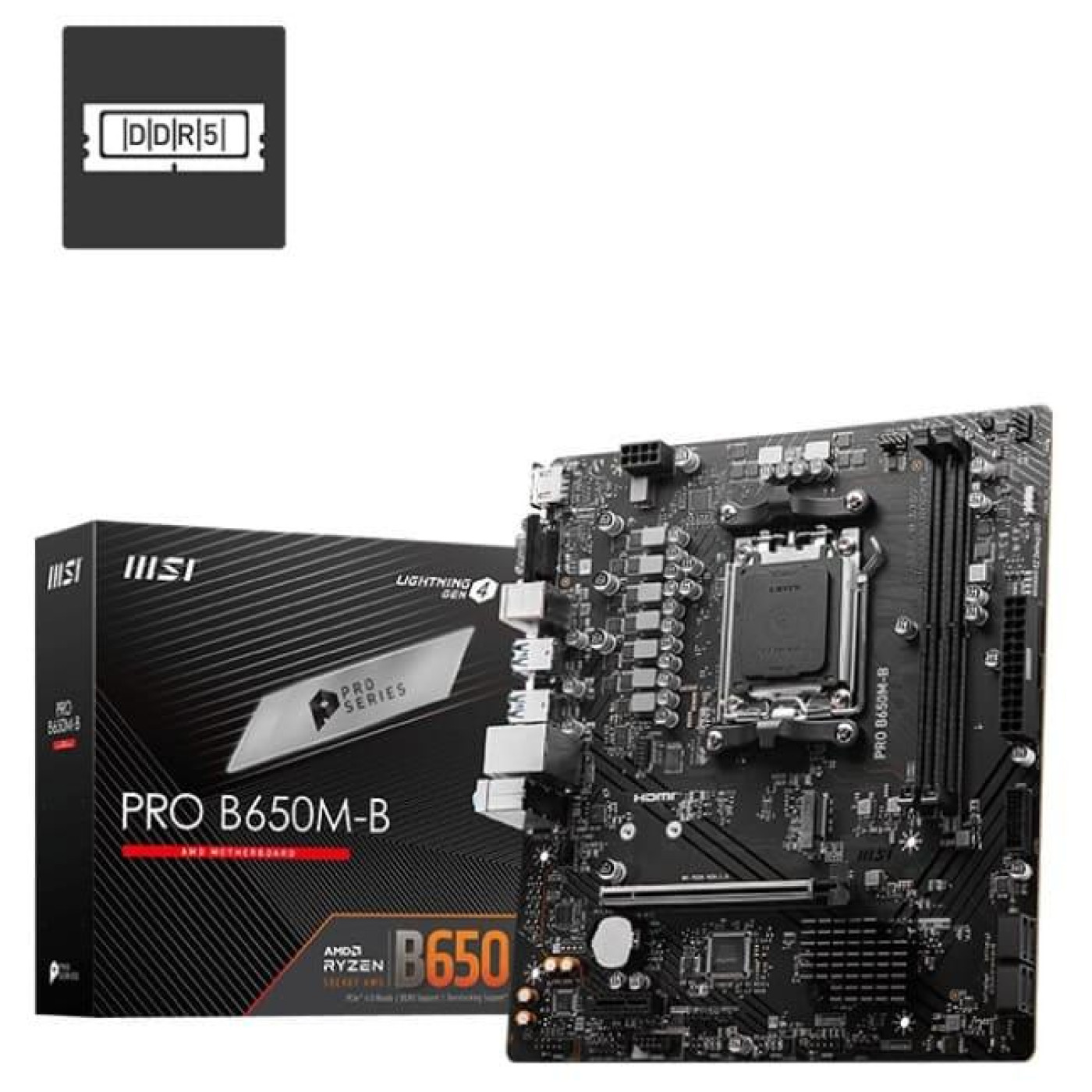 Материнська плата MSI PRO B650M-B (PRO B650M-B) (Socket AM5, AMD B650, Micro-ATX) FR