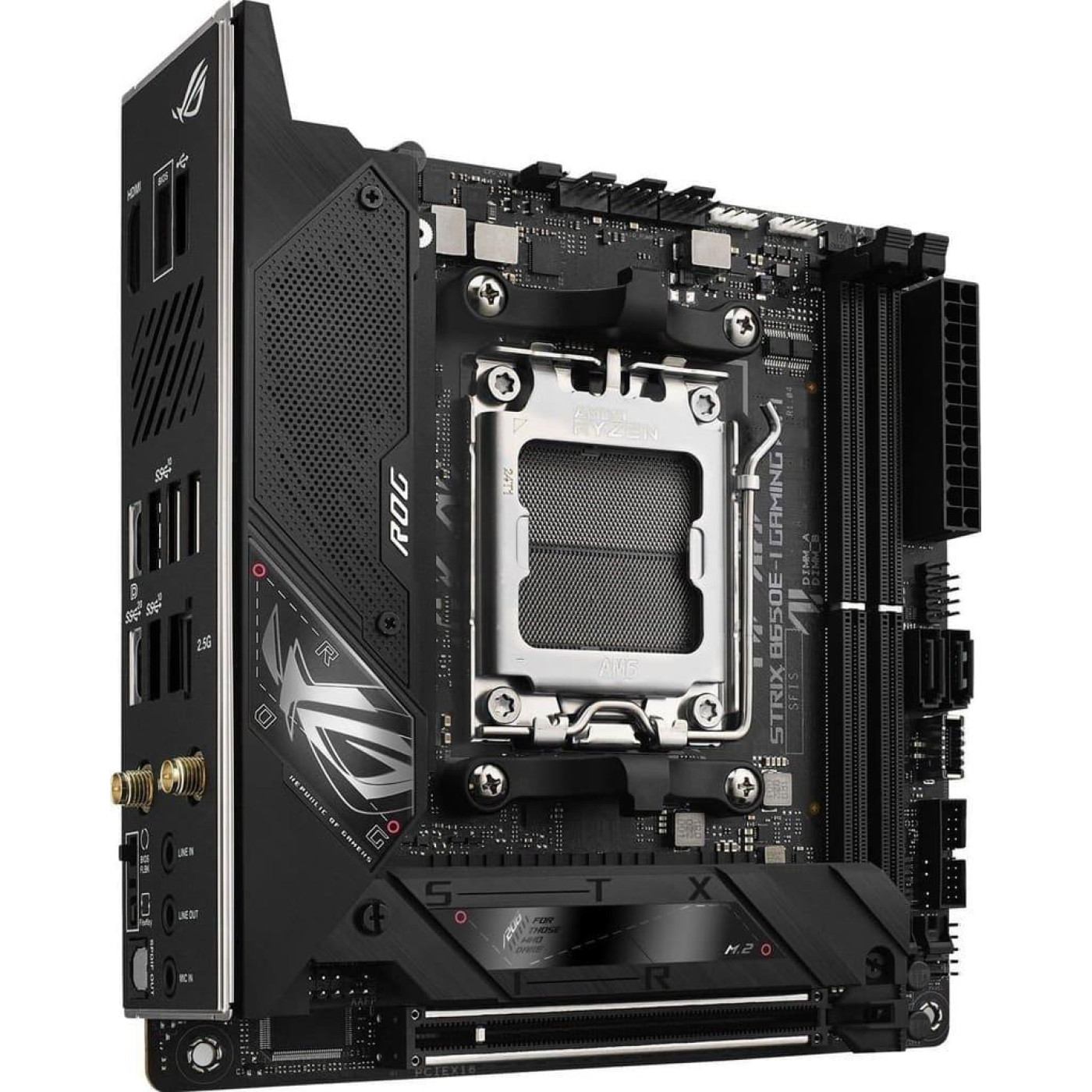 Материнська плата ASUS ROG Strix B650E-I Gaming WIFI (ROG STRIX B650E-I GAMING WIFI) (Socket AM5, AMD B650, Mini-ITX) Б/в,U1