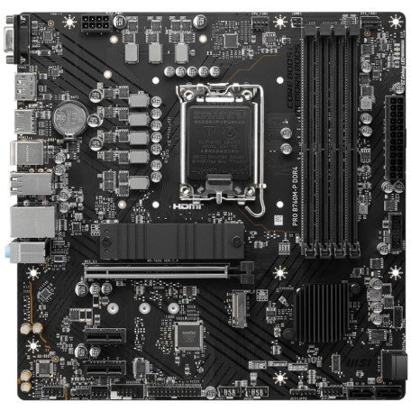Материнська плата MSI PRO B760M-P DDR4 (PRO B760M-P DDR4) (Socket 1700, Intel B760, Micro-ATX)
