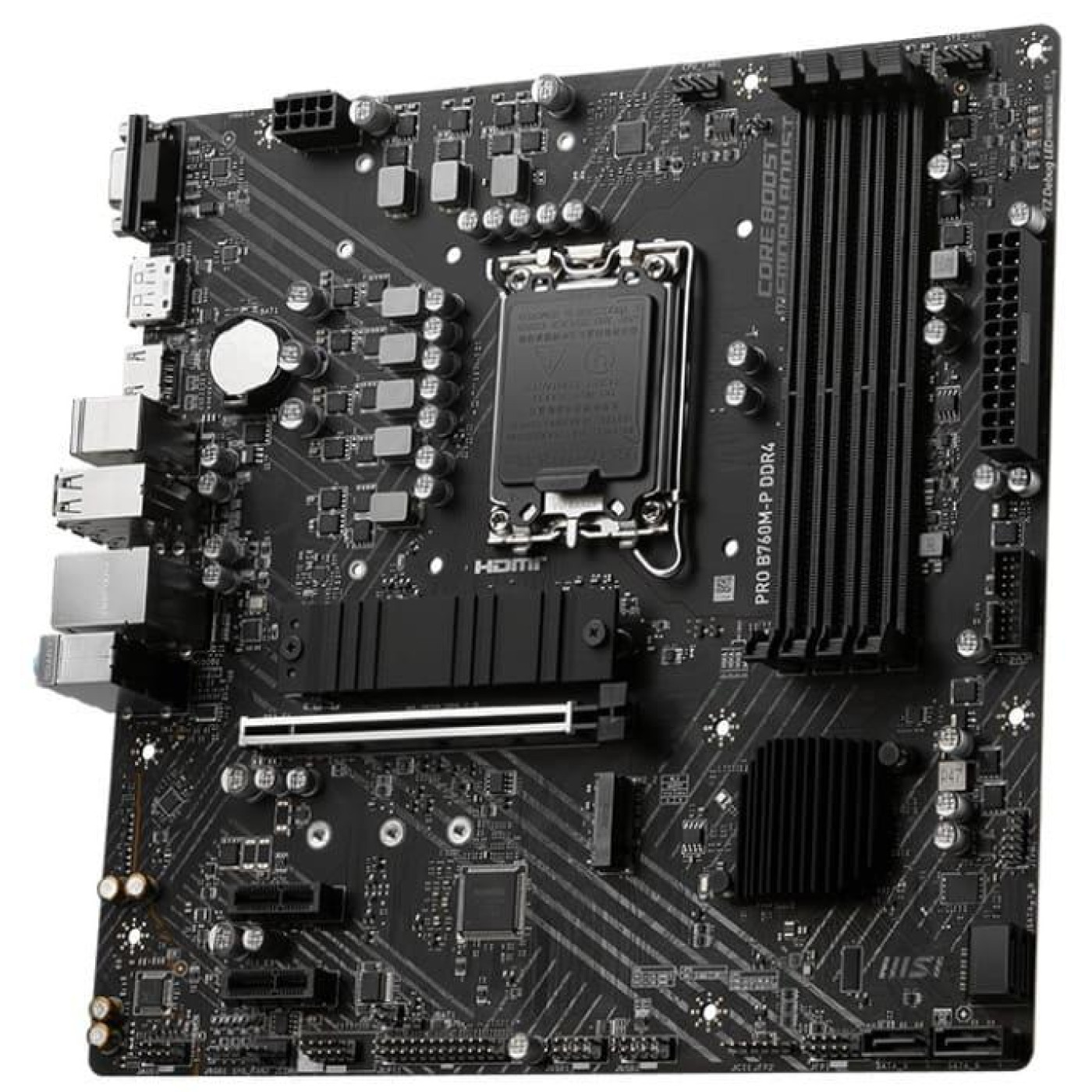 Материнська плата MSI PRO B760M-P DDR4 (PRO B760M-P DDR4) (Socket 1700, Intel B760, Micro-ATX) U1