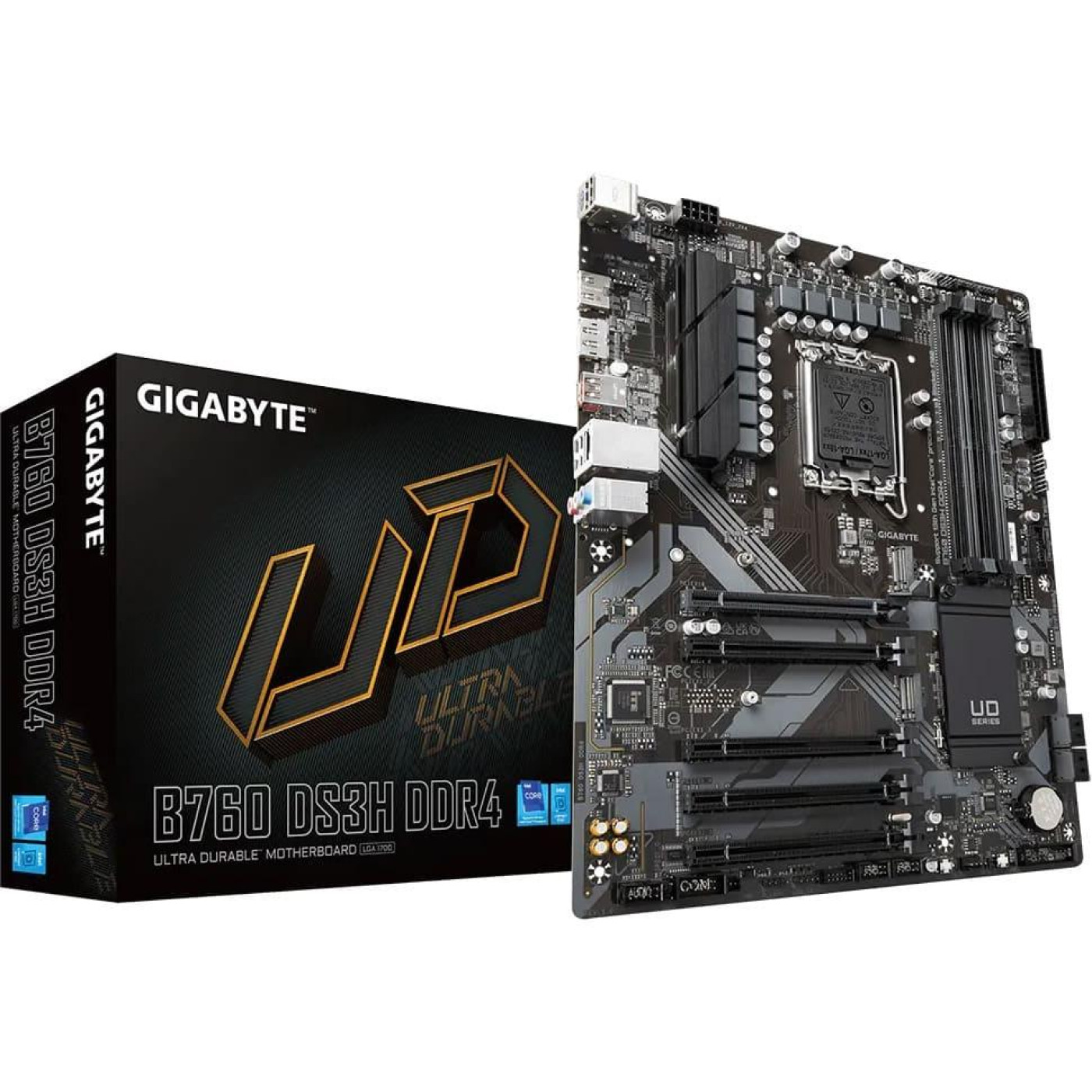 Материнська плата Gigabyte B760 DS3H DDR4 (B760 DS3H DDR4) (Socket 1700, Intel B760, ATX)