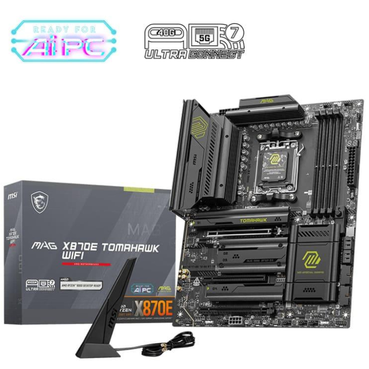 Материнська плата MSI MAG X870E TOMAHAWK WIFI (MAG X870E TOMAHAWK WIFI) (Socket AM5, AMD X870E, ATX)