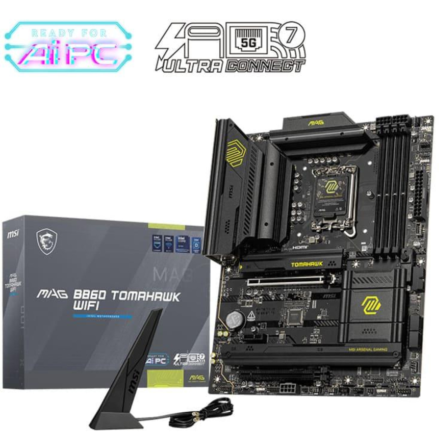 Материнська плата MSI MAG B860 TOMAHAWK WIFI (MAG B860 TOMAHAWK WIFI) (Socket 1851, Intel B860, ATX) U1