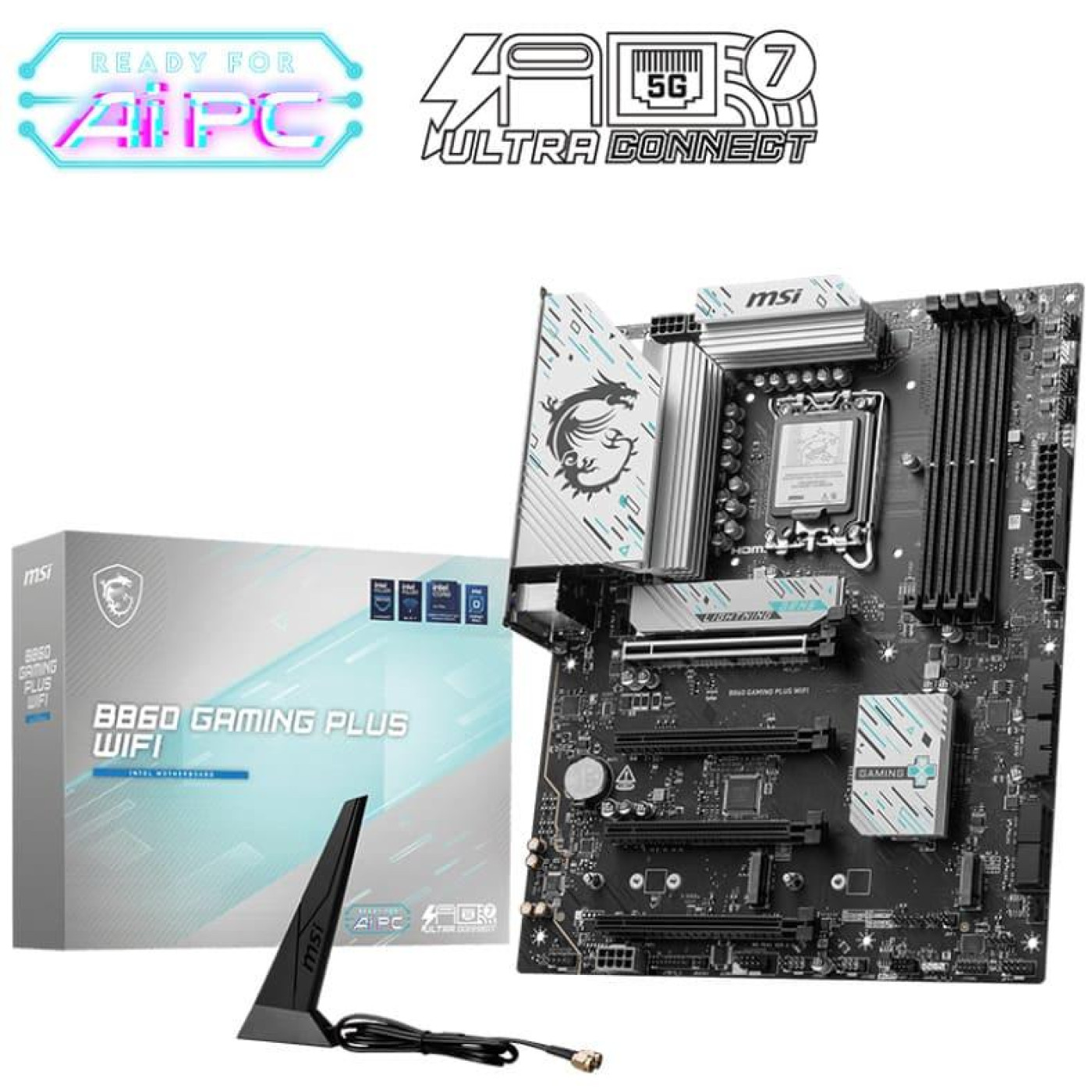 Материнська плата MSI B860 GAMING PLUS WIFI (B860 GAMING PLUS WIFI) (Socket 1851, Intel B860, ATX)