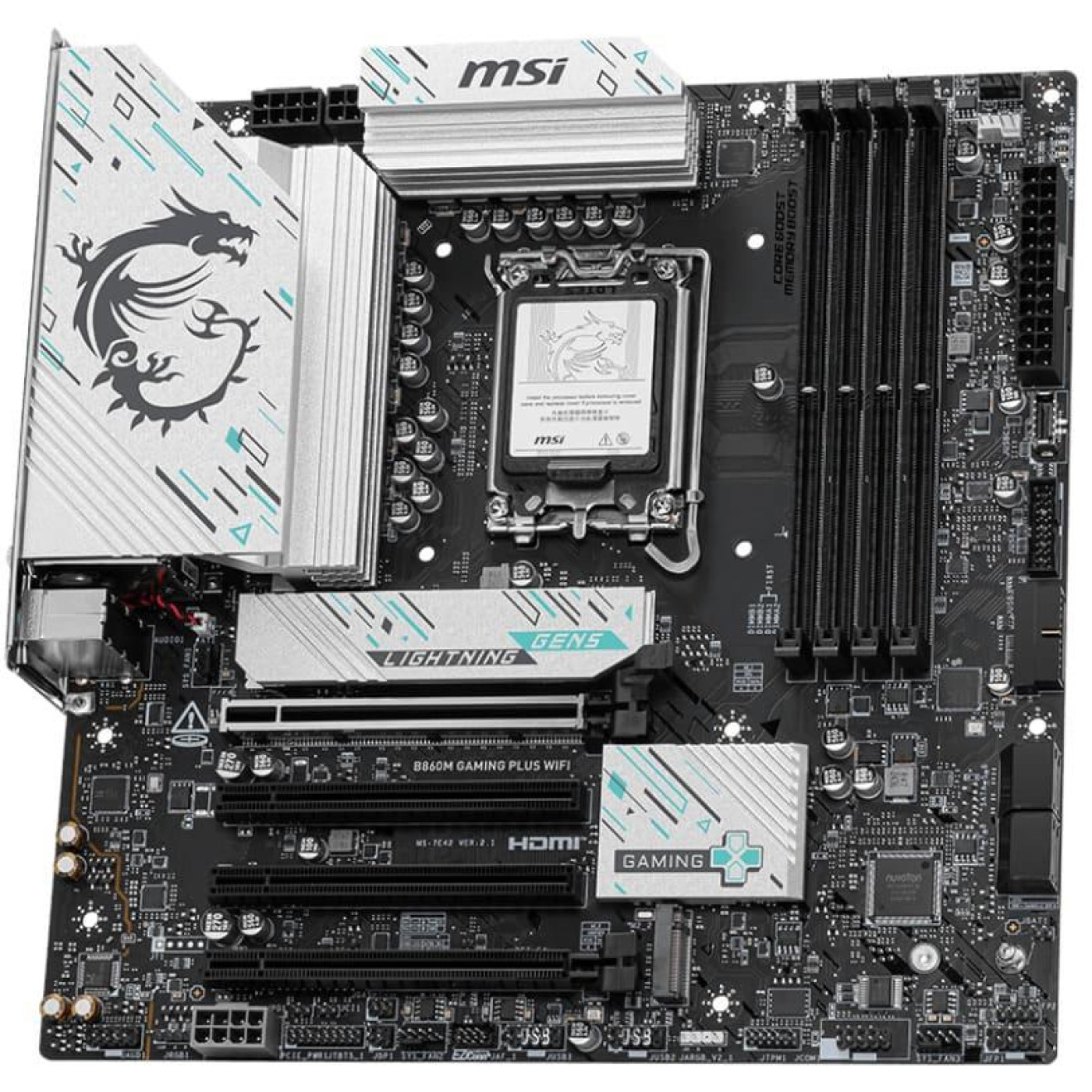 Материнська плата MSI B860M GAMING PLUS WIFI (B860M GAMING PLUS WIFI) (Socket 1851, Intel B860, Micro-ATX)
