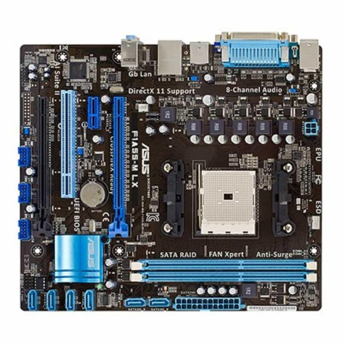 Материнская плата ASUS F1A55-M LX (F1A55-M LX) (Socket FM1, AMD A55, Micro-ATX) Б/у