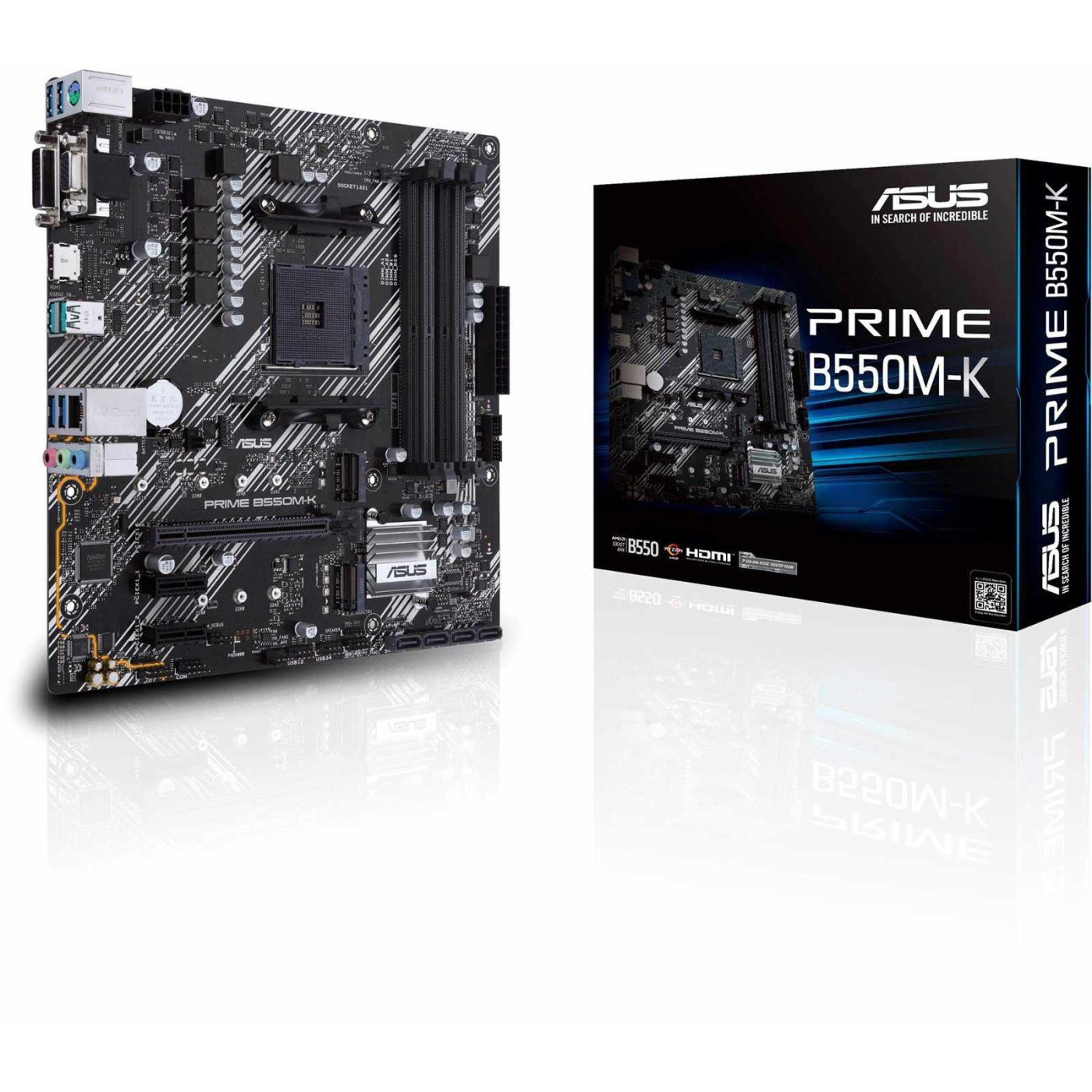 Материнская плата ASUS PRIME B550M-K (Prime B550M-K) (Socket AM4, AMD B550, Micro-ATX) Б/у