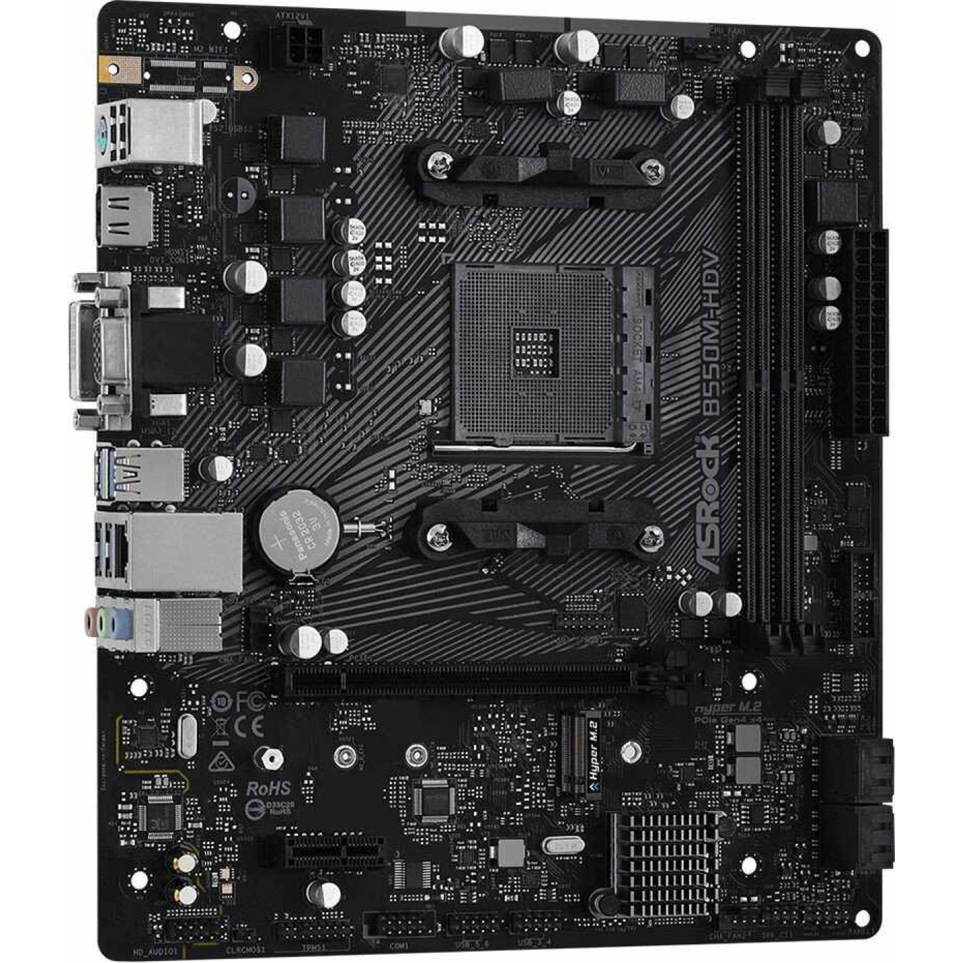 Материнская плата AsRock B550M-HDV (B550M-HDV) (Socket AM4, AMD B550, Micro-ATX)