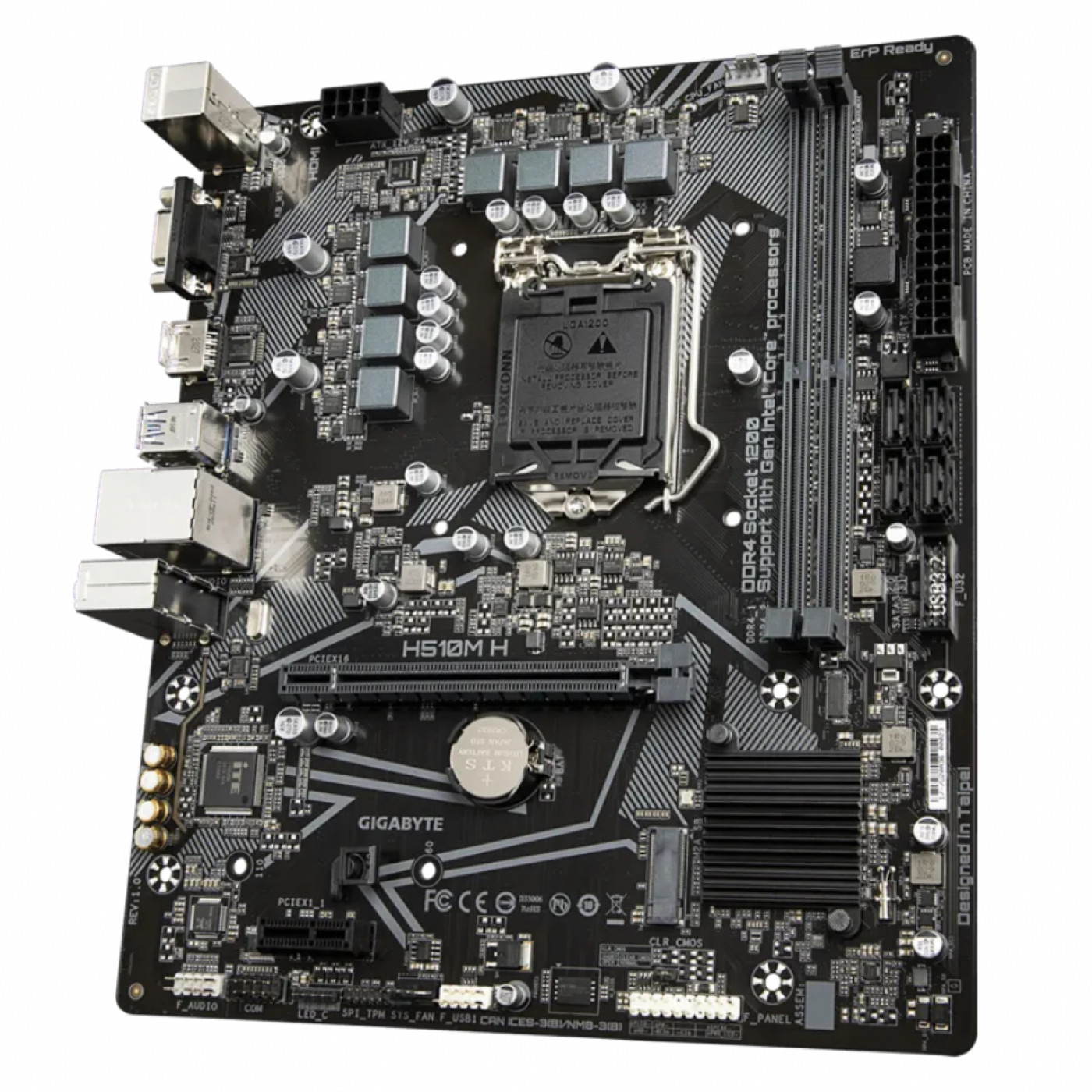 Материнская плата Gigabyte H510M H (H510M H) (Socket 1200, Intel H510, Micro-ATX) Б/у