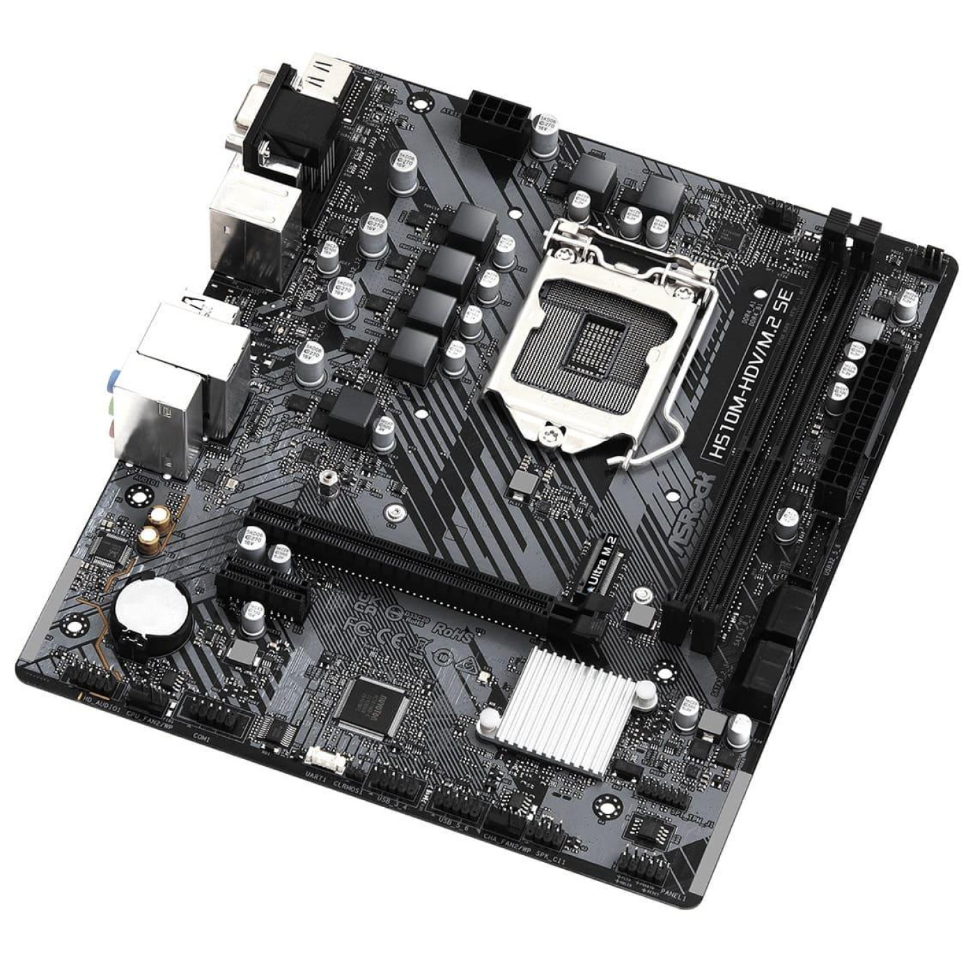 Материнська плата AsRock H510M-HDV/M.2 SE (H510M-HDV/M.2 SE) (Socket 1200, Intel H510, Micro-ATX)