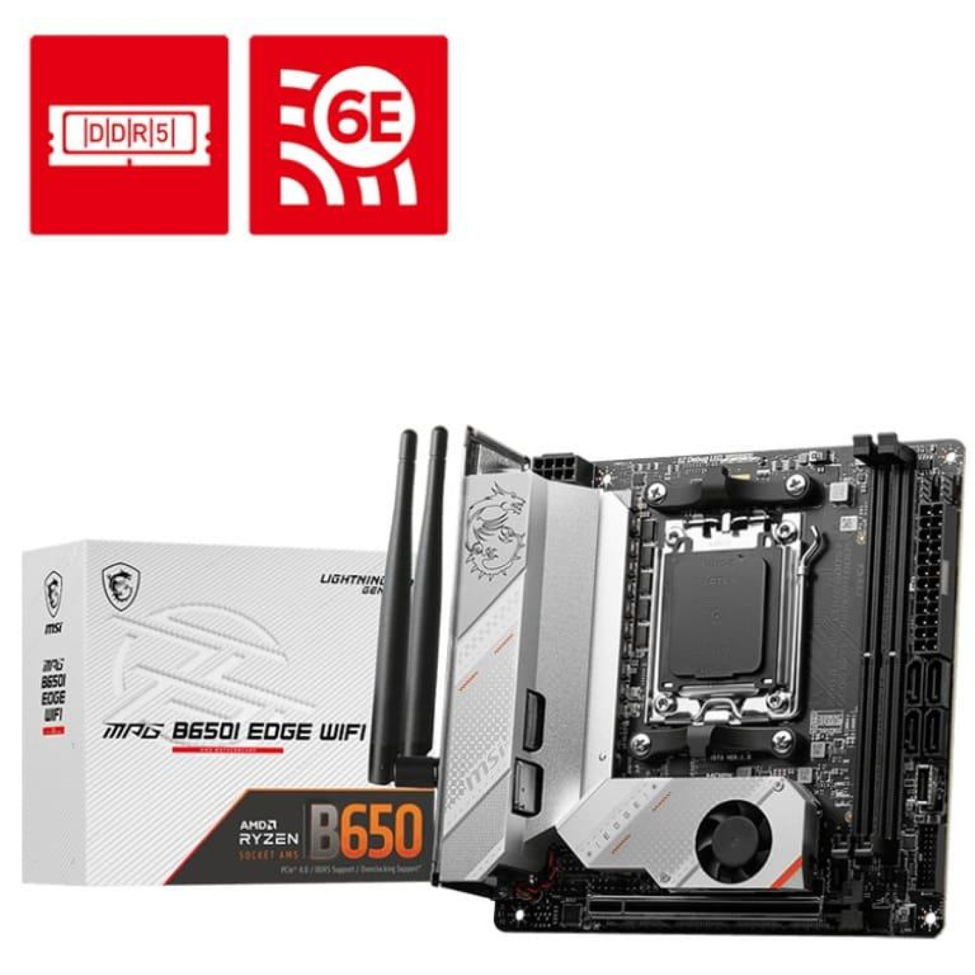 Материнская плата MSI MPG B650I EDGE WIFI (MPG B650I EDGE WIFI) (Socket AM5, AMD B650, Mini-ITX) Б/у