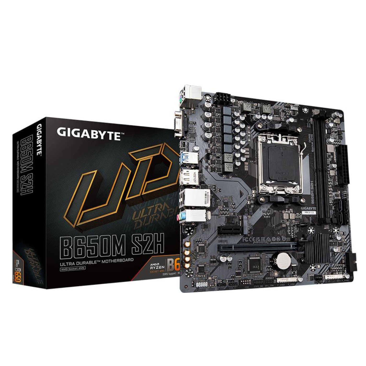 Материнська плата Gigabyte B650M S2H (B650M S2H) (Socket AM5, AMD B650, Micro-ATX)