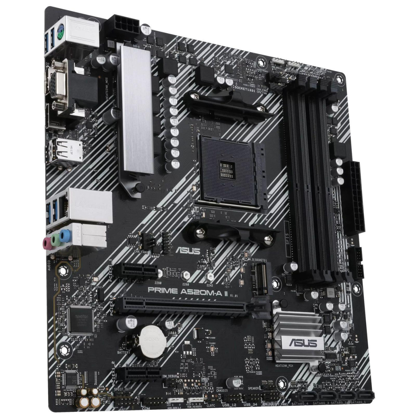 Материнська плата ASUS PRIME A520M-A II/CSM (PRIME A520M-A II/CSM) (Socket AM4, AMD A520, Micro-ATX)