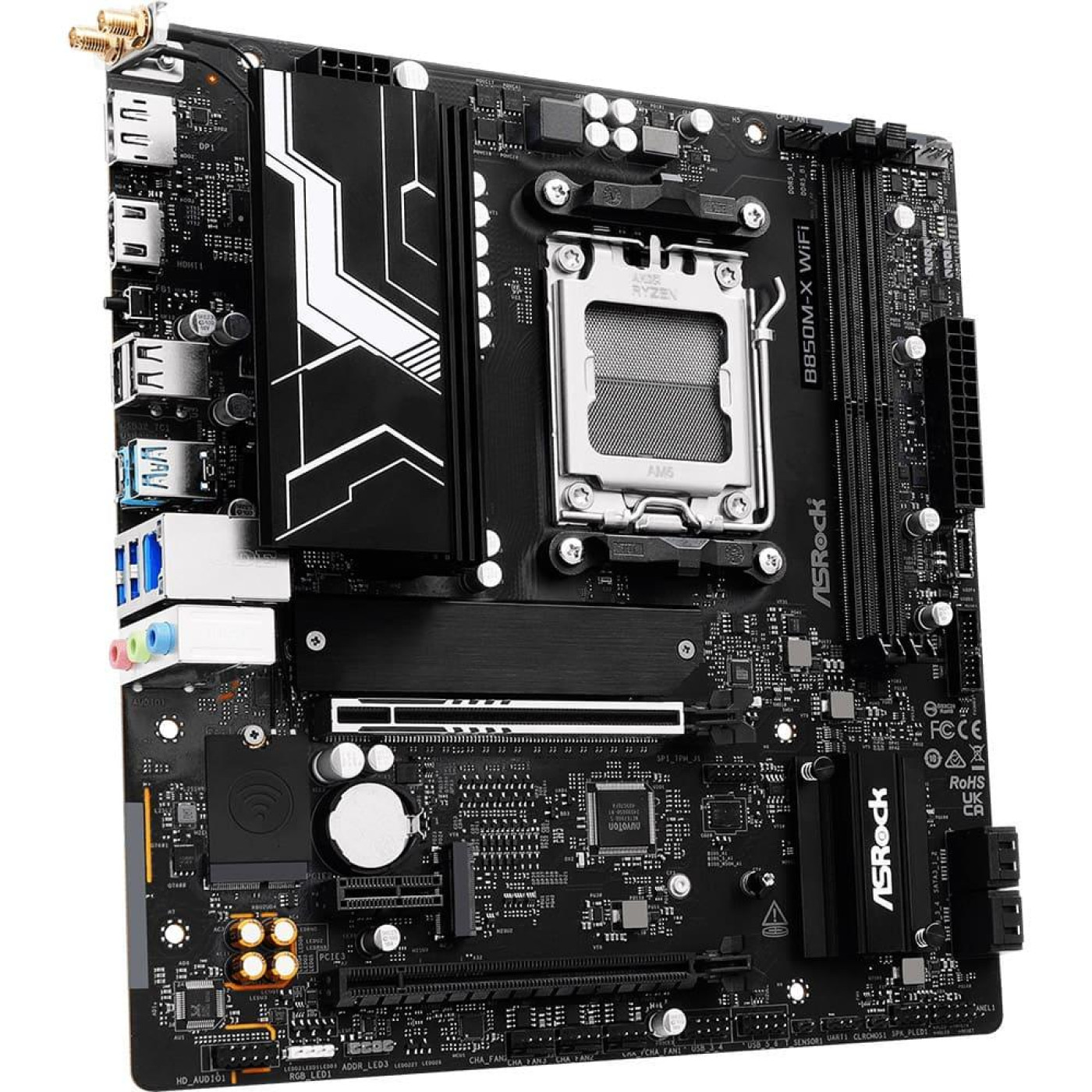 Материнська плата AsRock B850M-X WIFI R2.0 (B850M-X WIFI R2.0) (Socket AM5, AMD B850, Micro-ATX)