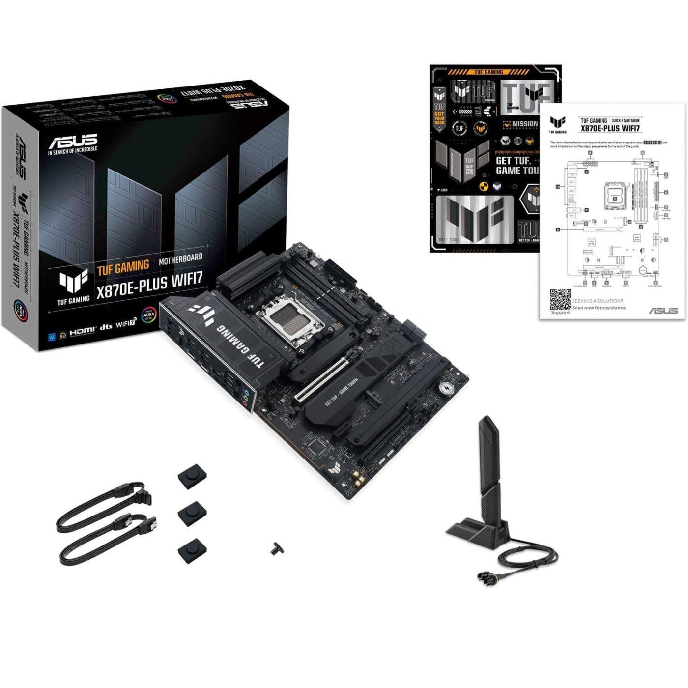 Материнська плата ASUS TUF GAMING X870E-PLUS WIFI7 (TUF GAMING X870E-PLUS WIFI7) (Socket AM5, AMD X870E, ATX) Б/в
