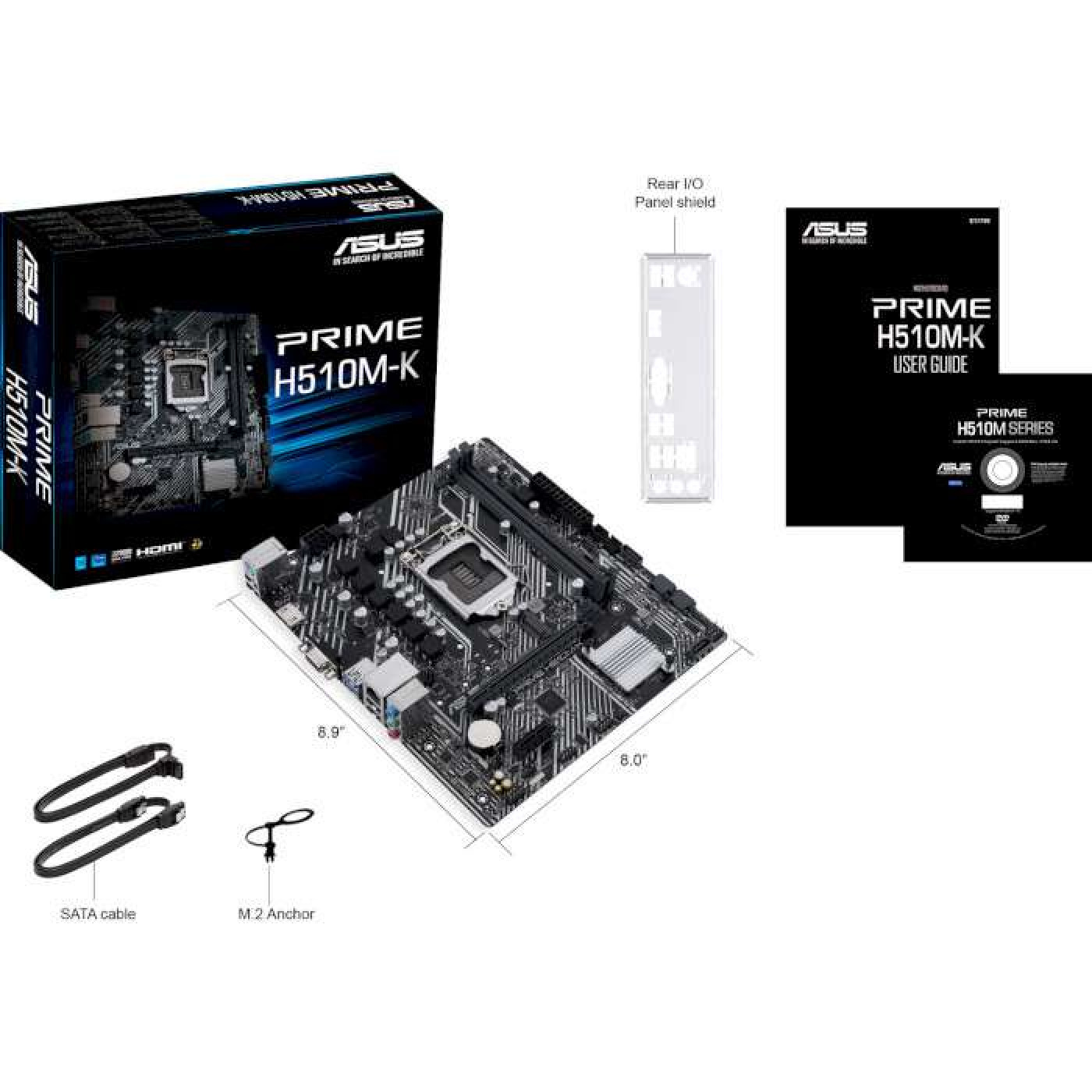 Материнська плата ASUS PRIME H510M-K (PRIME H510M-K) (Socket 1200, Intel H510, Micro-ATX)