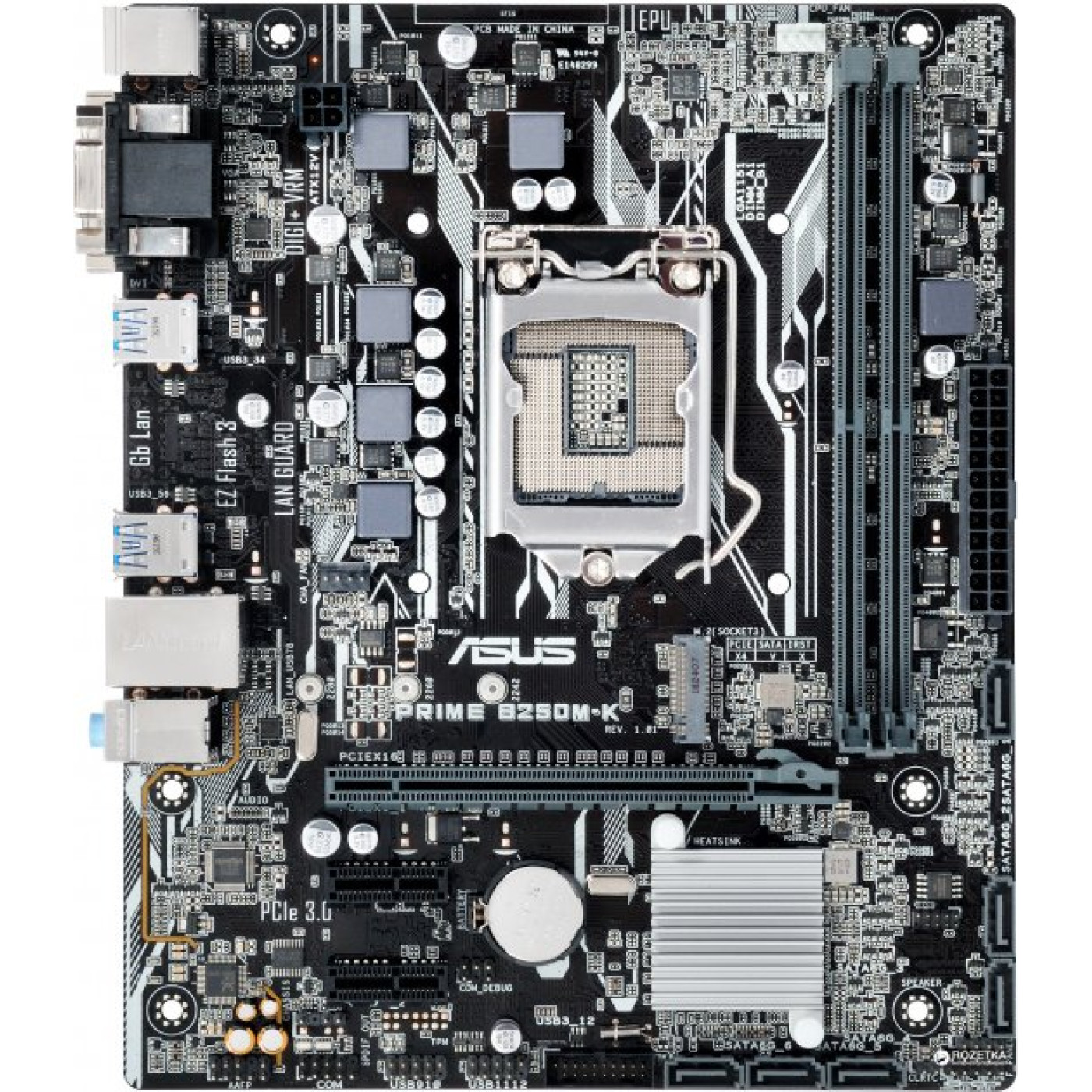 Материнська плата ASUS Prime B250M-K (Prime B250M-K) (Socket 1151, Intel B250, Micro-ATX) Б/в