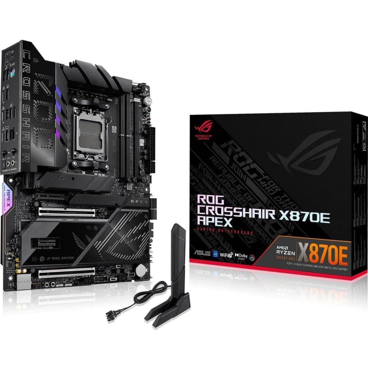 Материнская плата ASUS ROG CROSSHAIR X870E APEX (ROG CROSSHAIR X870E APEX) (Socket AM5, AMD X870E, ATX)