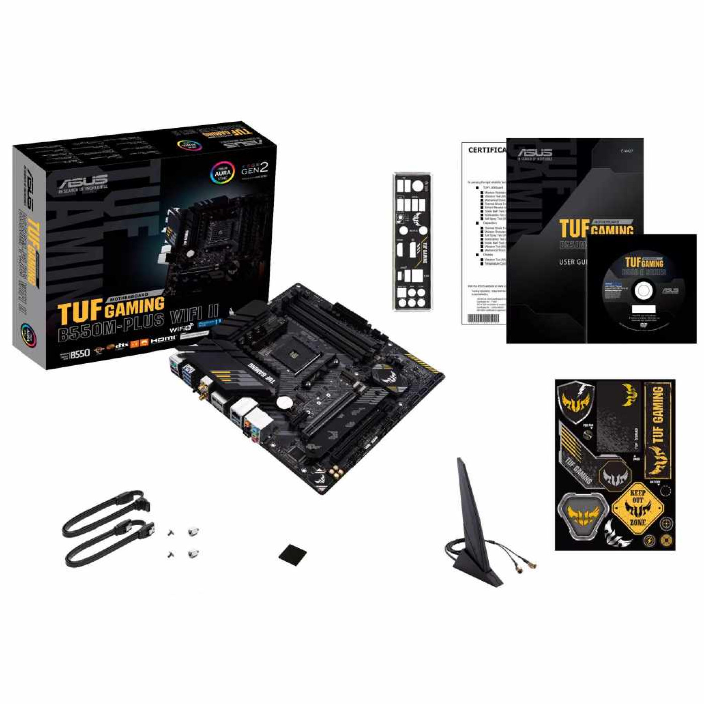 Материнська плата ASUS TUF Gaming B550M-PLUS WIFI II (TUF GAMING B550M-PLUS WIFI II) (Socket AM4, AMD B550, Micro-ATX)