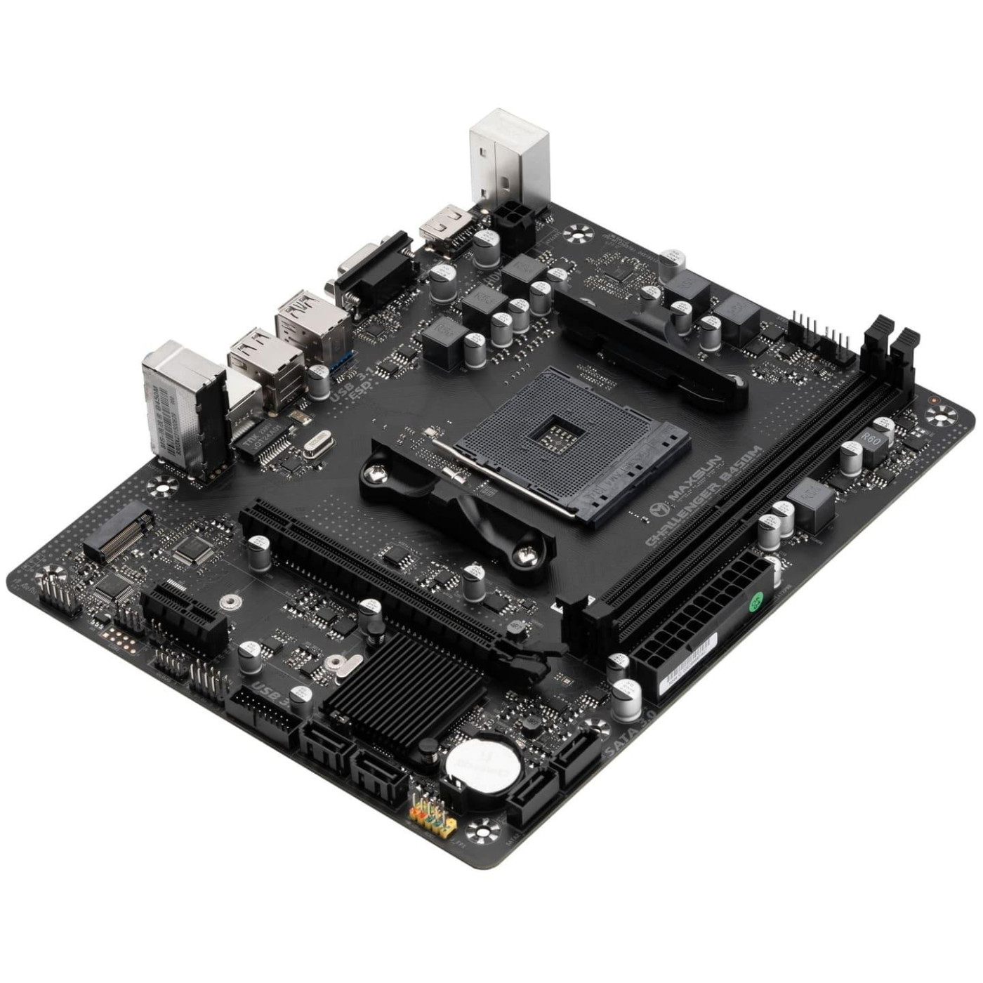 Материнська плата Maxsun Challenger B450M (MS-CHALLENGER B450M) (Socket AM4, AMD B450, Micro-ATX)