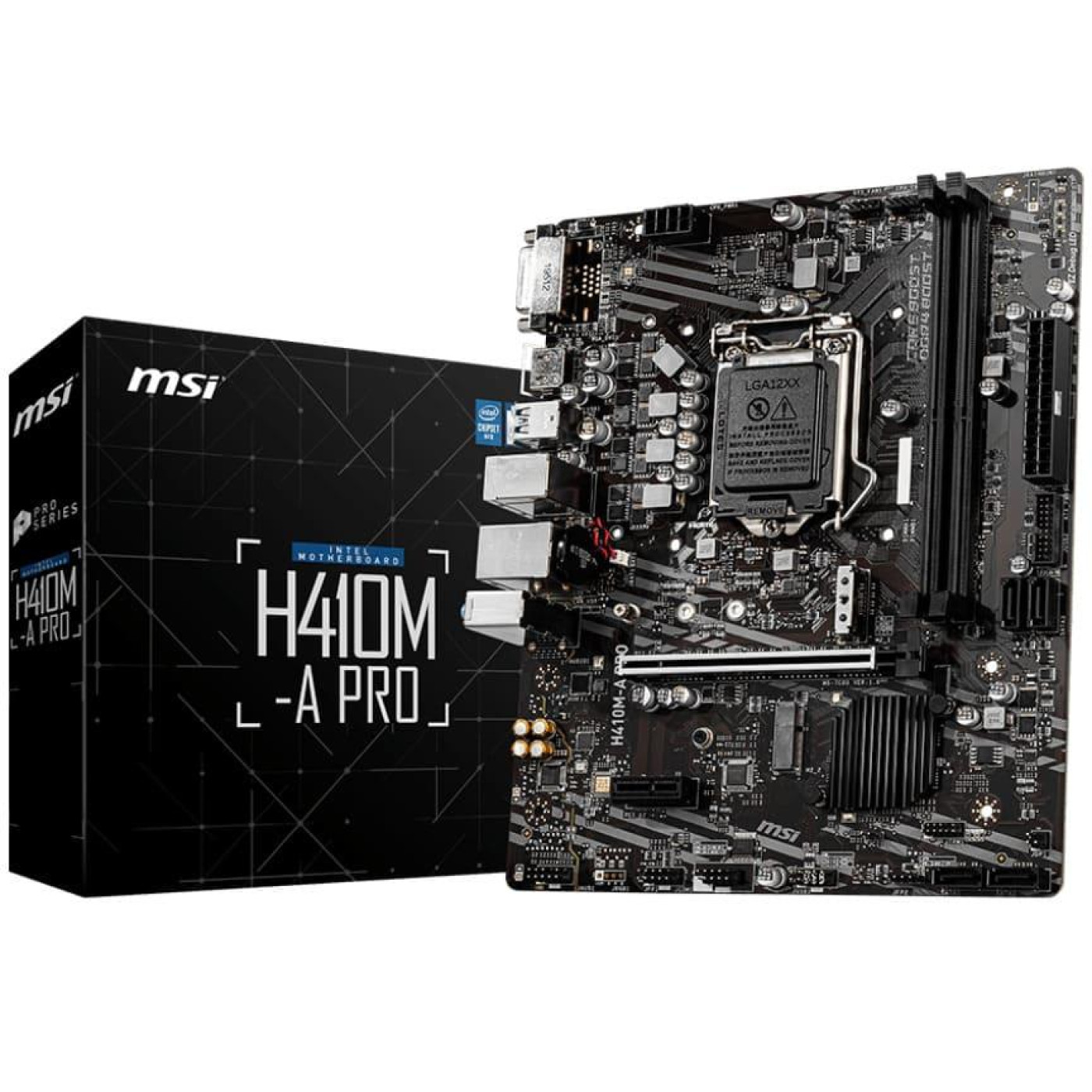 Материнская плата MSI H410M-A Pro (H410M-A Pro) (Socket 1200, Intel H410, Micro-ATX) Б/у