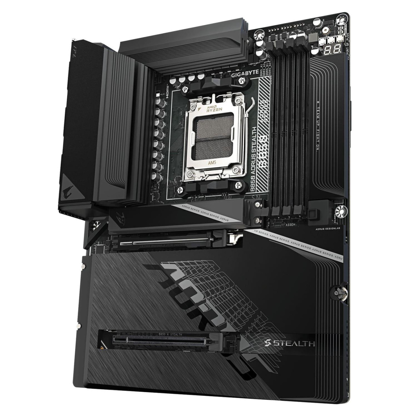 Материнська плата Gigabyte B850 AORUS STEALTH (B850 AORUS STEALTH) (Socket AM5, AMD B850, ATX)