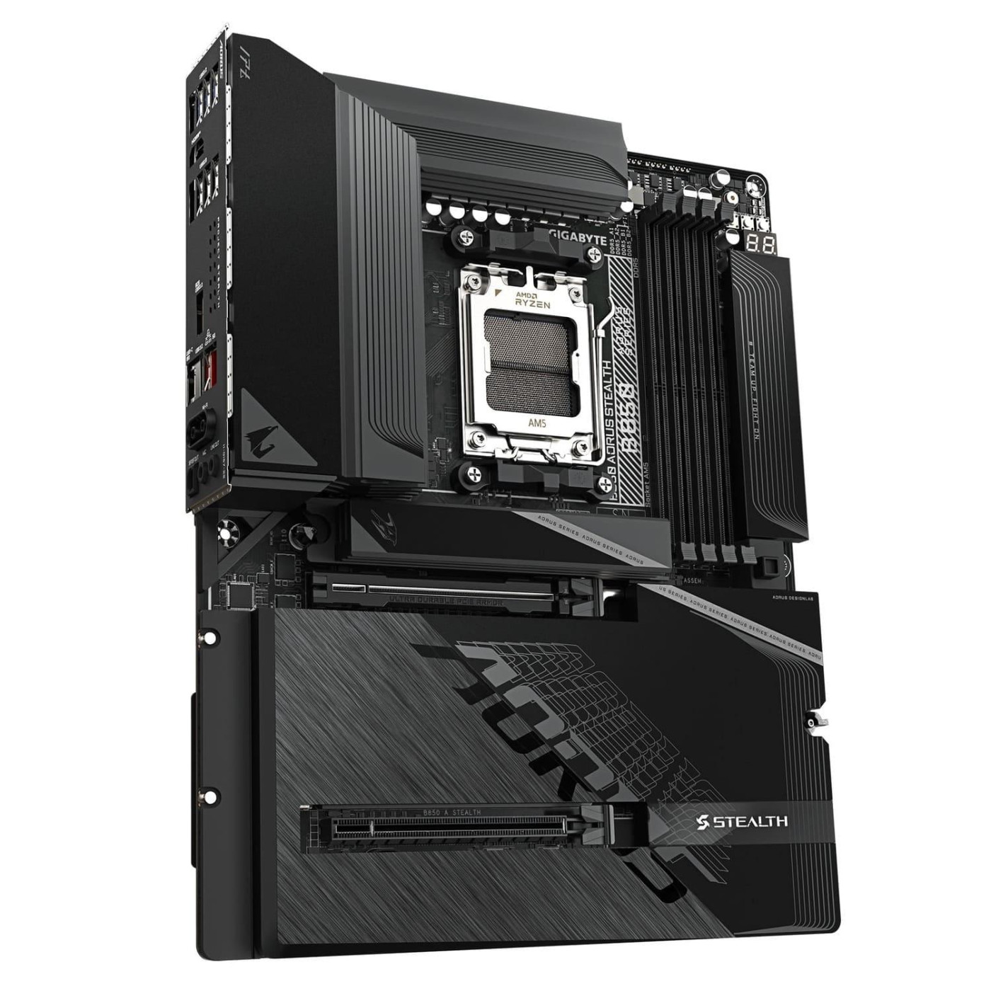 Материнська плата Gigabyte B850 AORUS STEALTH (B850 AORUS STEALTH) (Socket AM5, AMD B850, ATX)