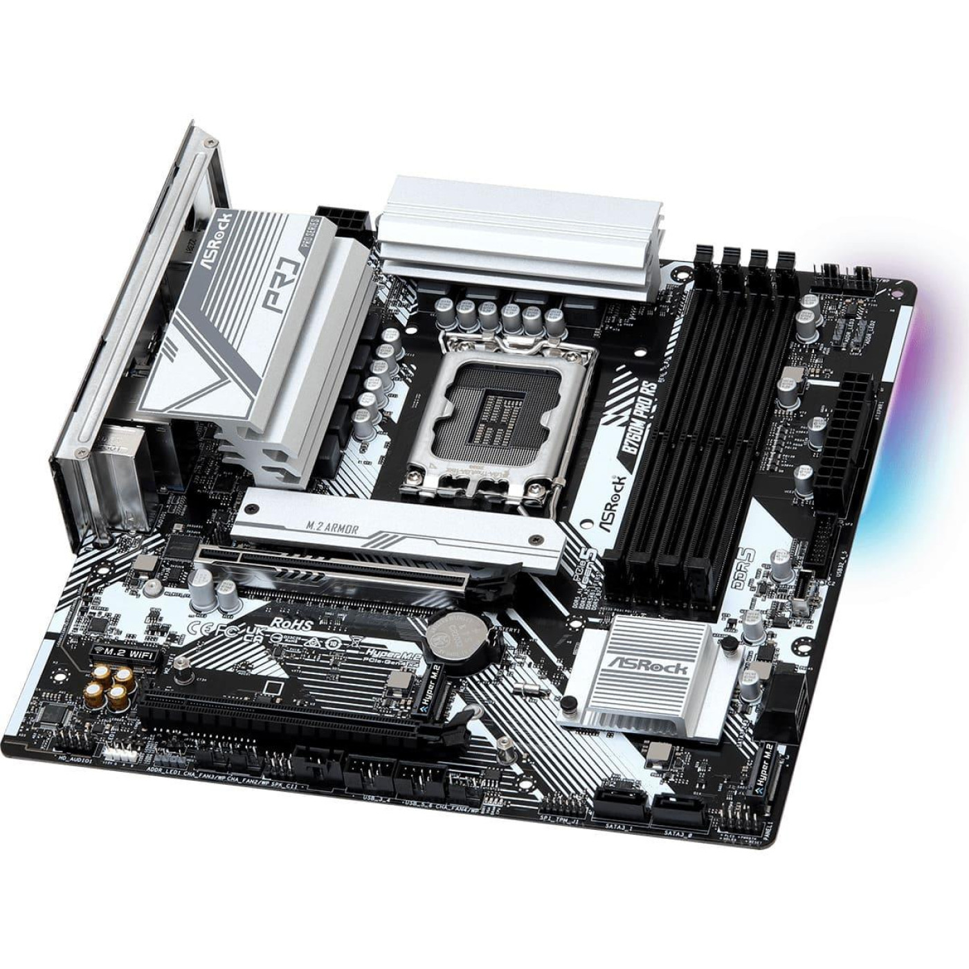 Материнська плата AsRock B760M Pro RS (B760M PRO RS) (Socket 1700, Intel B760, Micro-ATX)