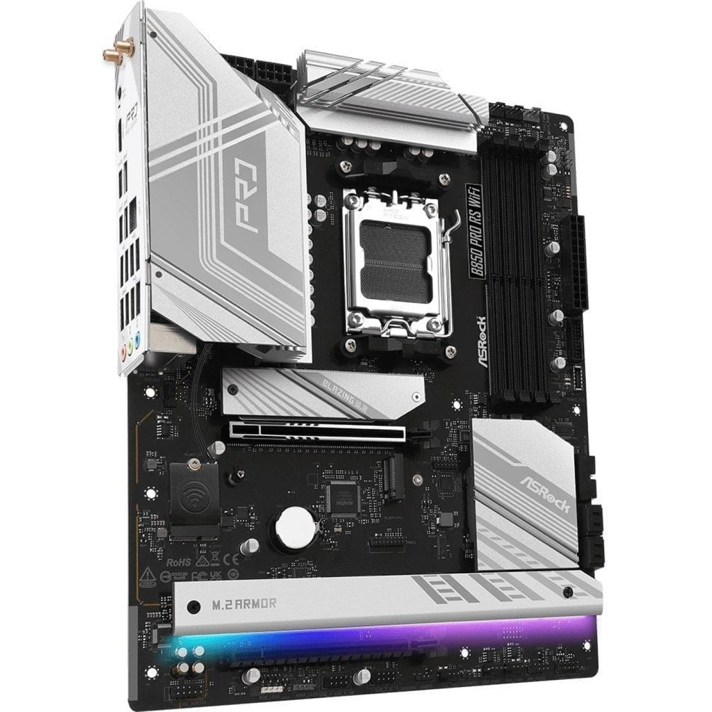 Материнська плата AsRock B850 PRO RS WIFI (B850 PRO RS WIFI) (Socket AM5, AMD B850, ATX)