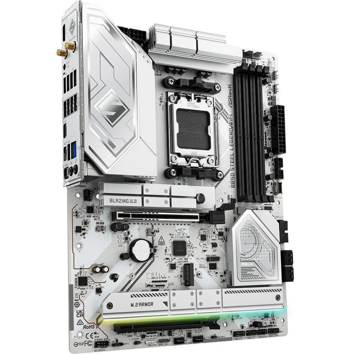 Материнська плата AsRock B850 STEEL LEGEND WIFI (B850 STEEL LEGEND WIFI) (Socket AM5, AMD B850, ATX)
