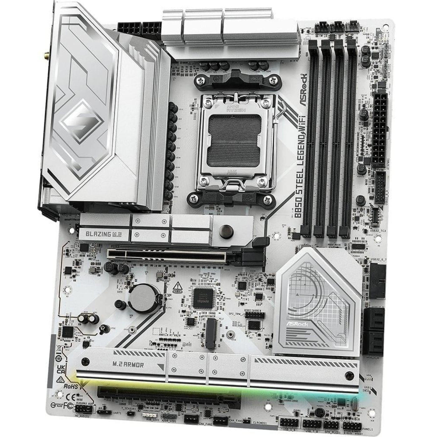 Материнська плата AsRock B850 STEEL LEGEND WIFI (B850 STEEL LEGEND WIFI) (Socket AM5, AMD B850, ATX)