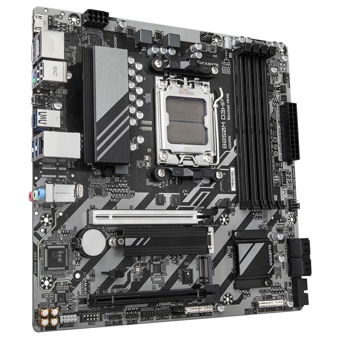 Материнська плата Gigabyte B850M D3HP (B850M D3HP) (Socket AM5, AMD B850, Micro-ATX)