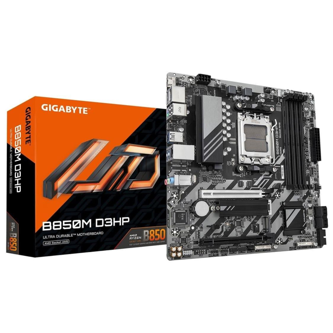Материнська плата Gigabyte B850M D3HP (B850M D3HP) (Socket AM5, AMD B850, Micro-ATX)