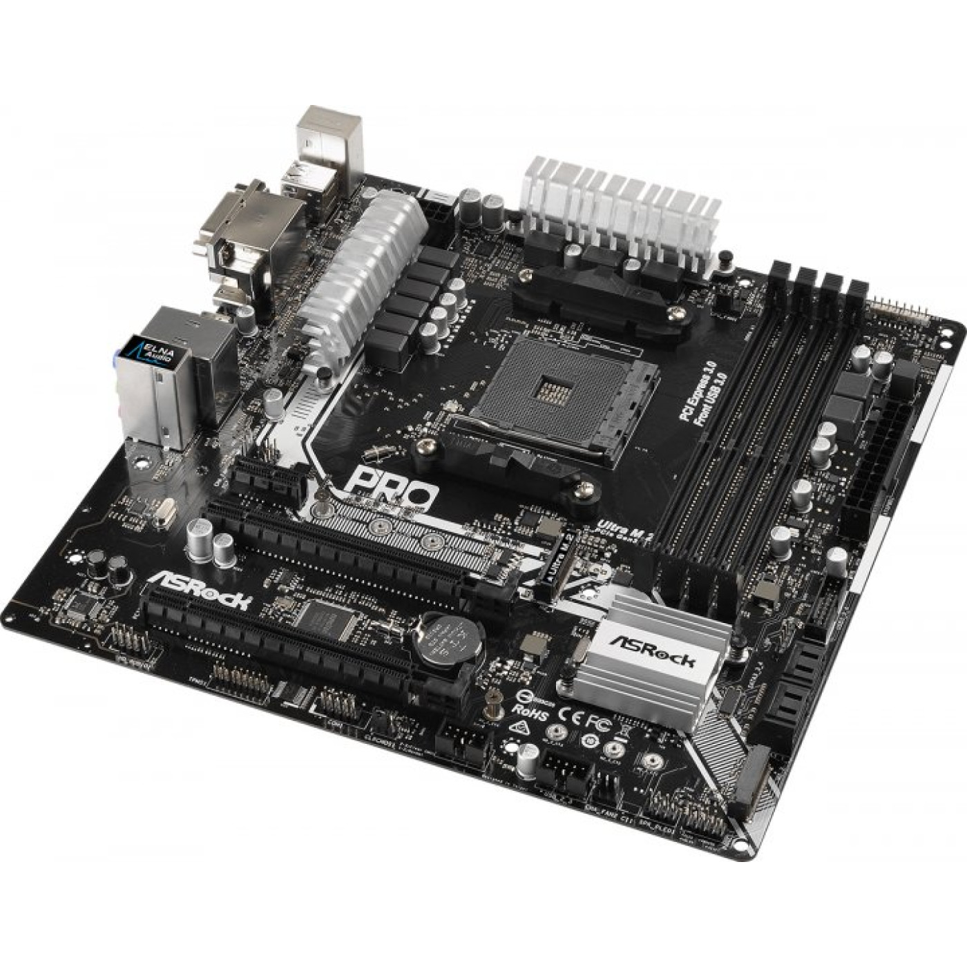 Материнська плата AsRock X370M Pro4 (X370M Pro4) (Socket AM4, AMD X370, Micro-ATX) Б/в