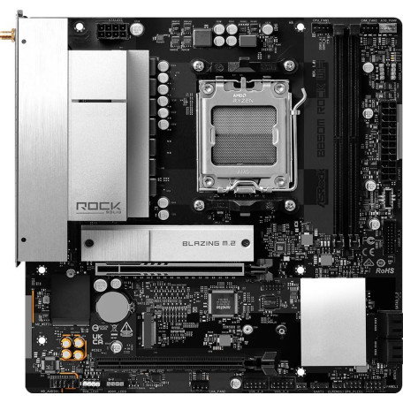 Материнська плата ASRock B850M ROCK WIFI (B850M ROCK WIFI) (Socket AM5, AMD B850, Micro-ATX)