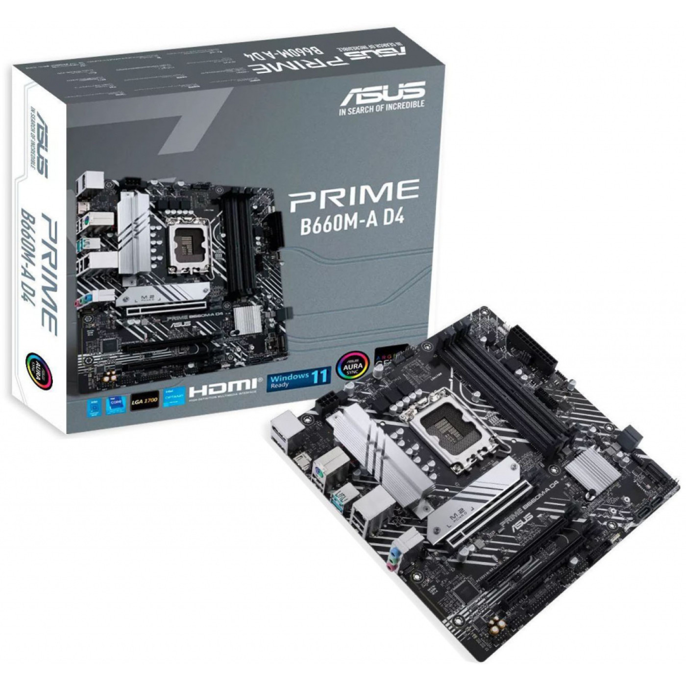 Материнская плата ASUS PRIME H610M-E D4 (PRIME H610M-E D4) (Socket 1700, Intel H610, Micro-ATX) Б/у